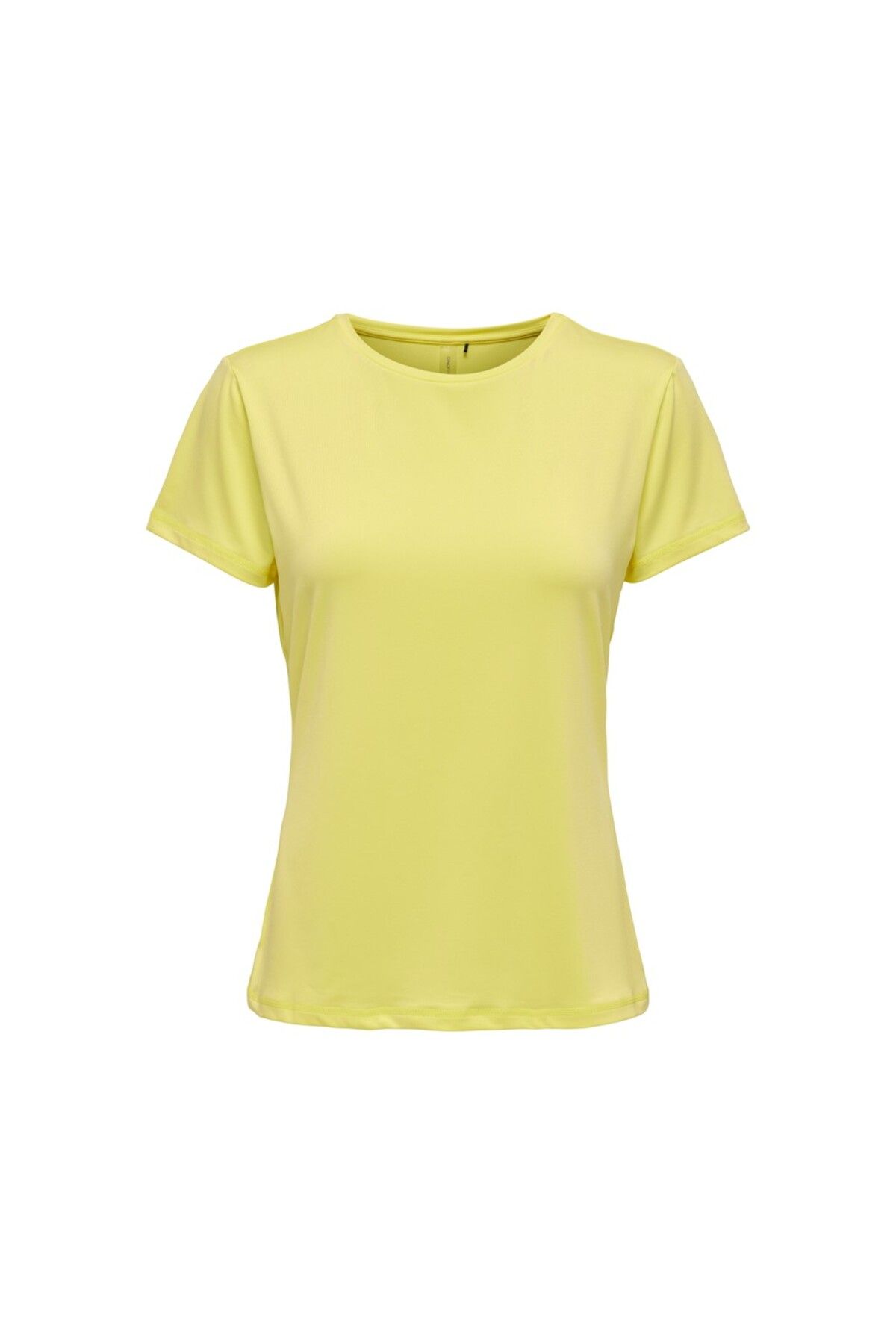Only Sıfır Yaka Standart Kalıp Açık Sarı Kadın T-shirt 15281098