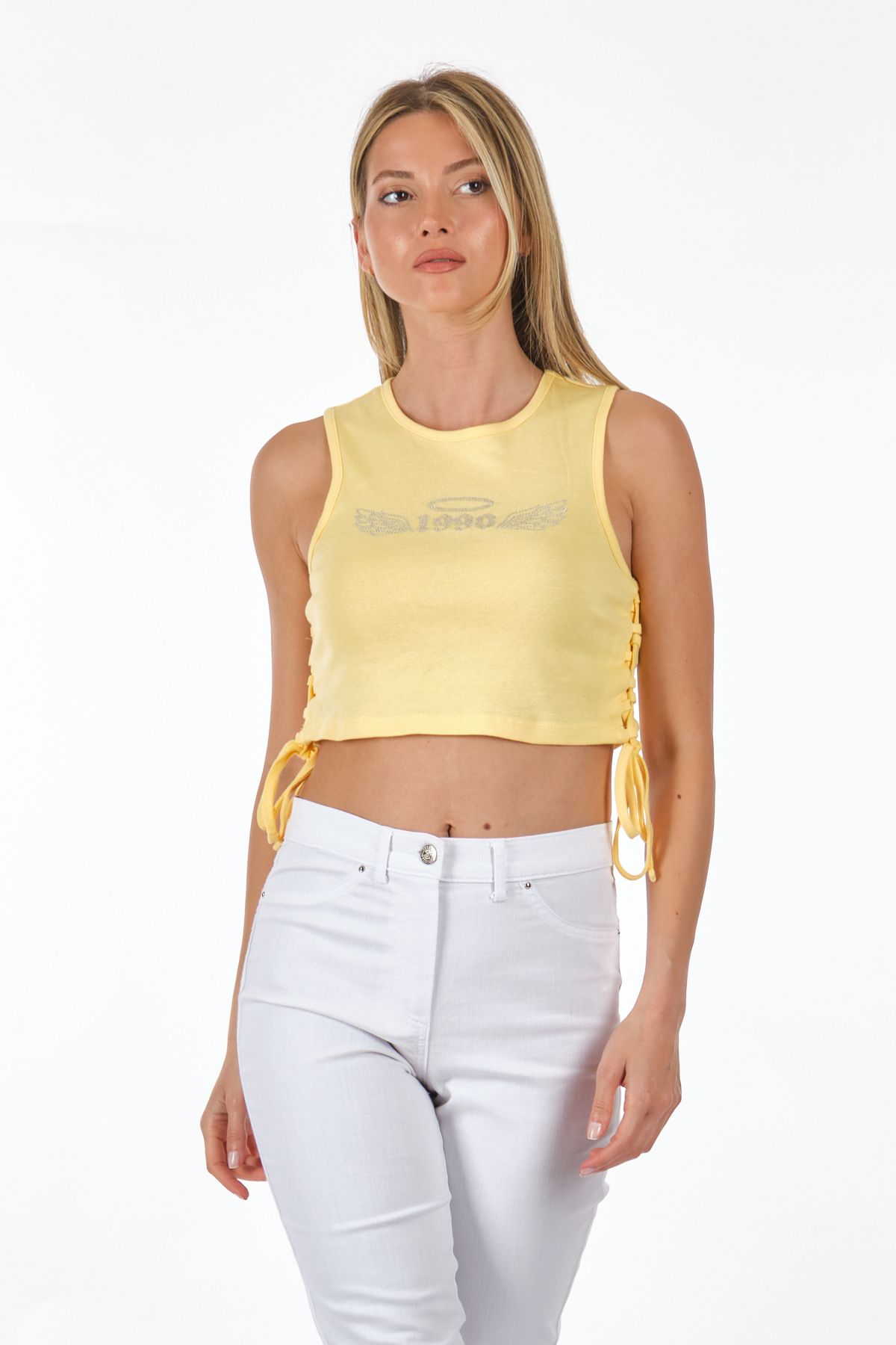 Only Açık Sarı Kadın T-shirt 15289612