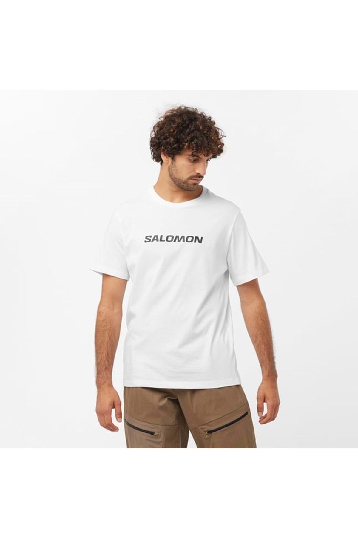 Salomon LC2245 Sal Logo Perf SS Tee Tişört Erkek T-Shirt BEYAZ