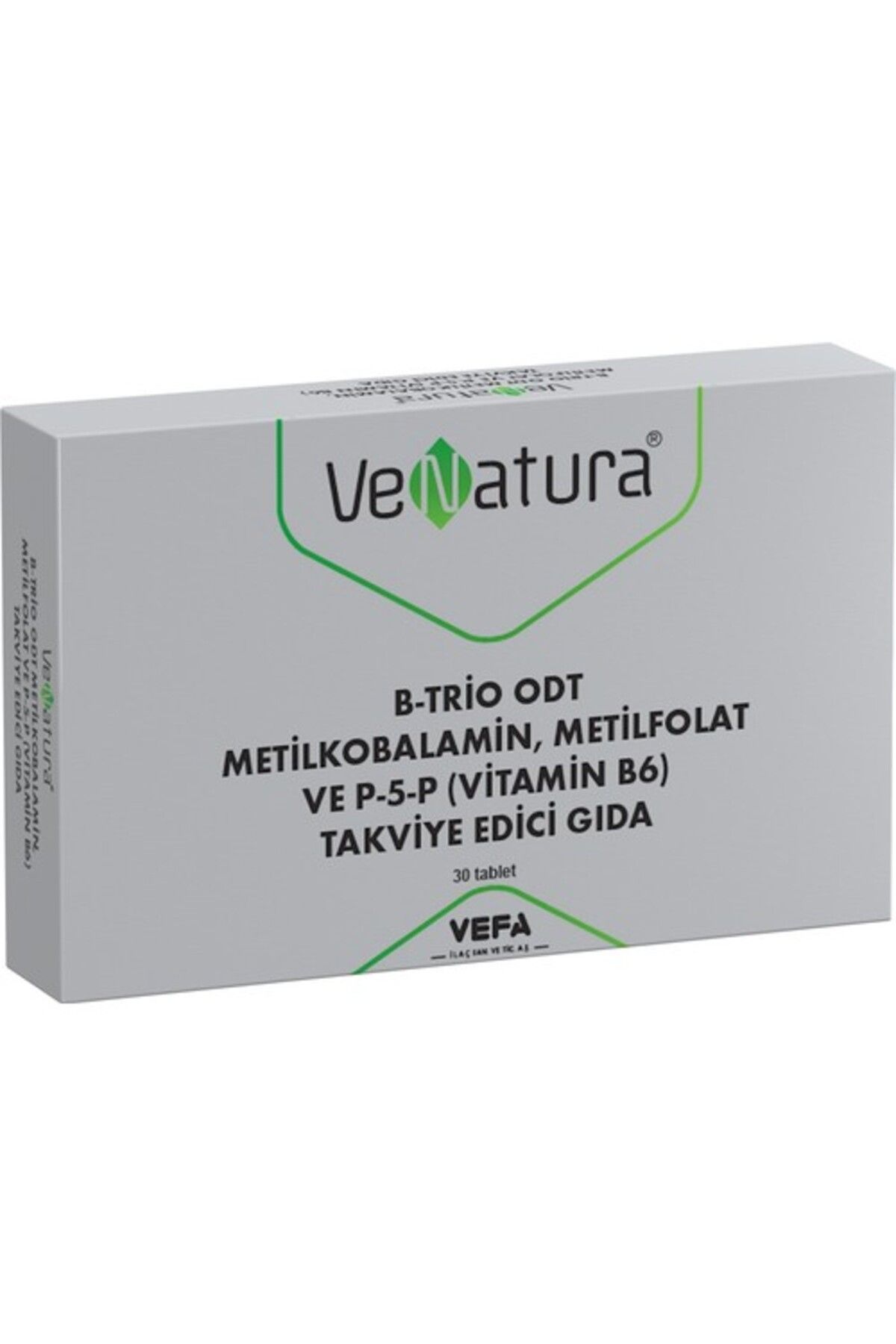 Venatura B-trio Odt Metilkobalamin, Metilfolat Ve P-5-p (VİTAMİN B6) Takviye Edici Gıda