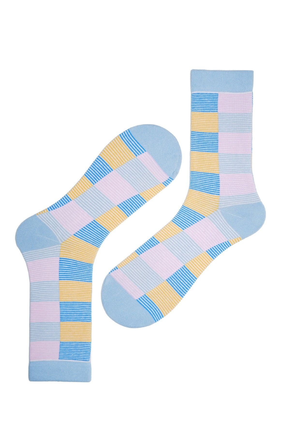 The Socks Company Desenli Çok Renkli Kadın Çorap 23kdcr267k