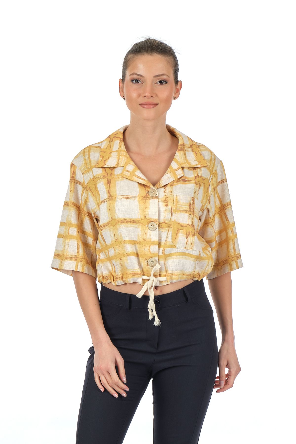 SEÇİL Seçil Sarı Kadın Gömlek 2312201033