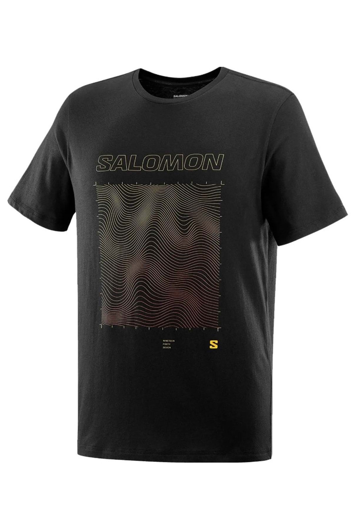 Salomon Lc2219200 Graphic Ss Tee Tişört Erkek T-shirt Siyah