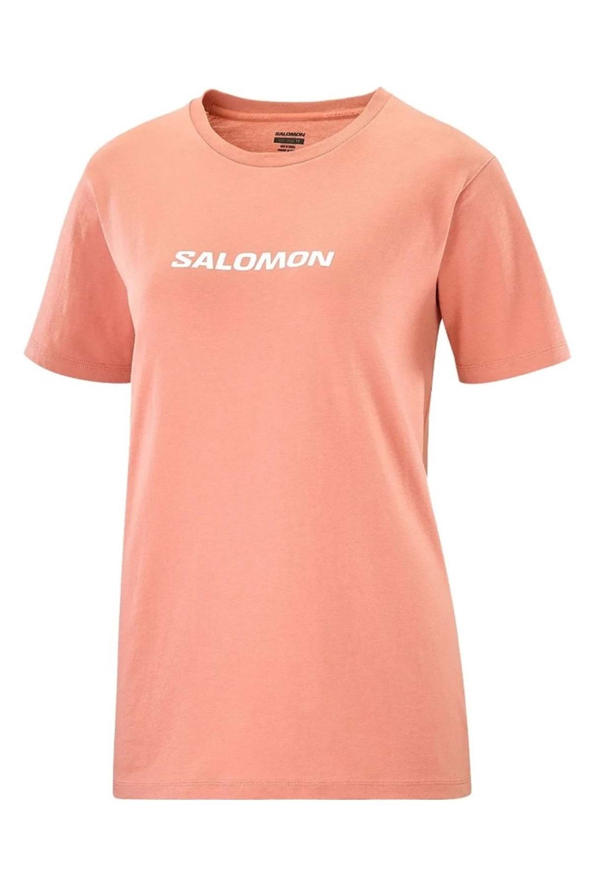 Salomon Lc2217 Logo Ss Tee W Tişört Kadın T-shirt Pembe