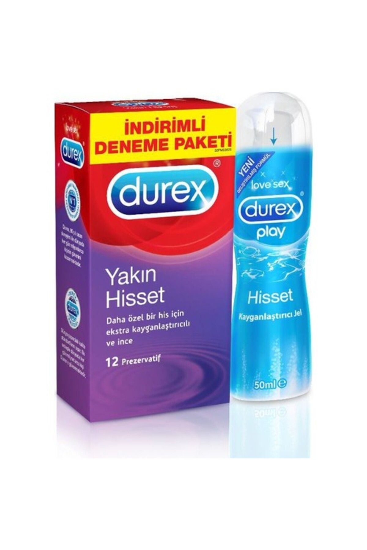 Durex Yakın Hisset 12 Prezervatif Play Kayganlaştırıcı Jel 50 ml