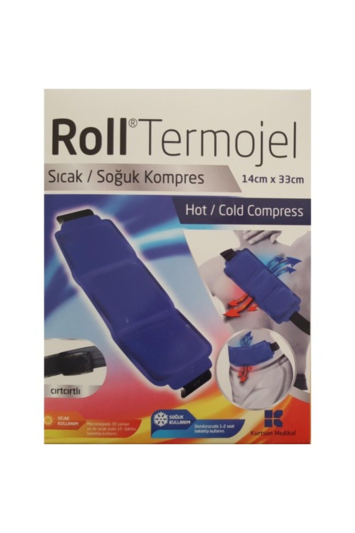 Roll Termojel Bel Sıcak Soğuk Kompres Jel 14x33 Termofor Kompress