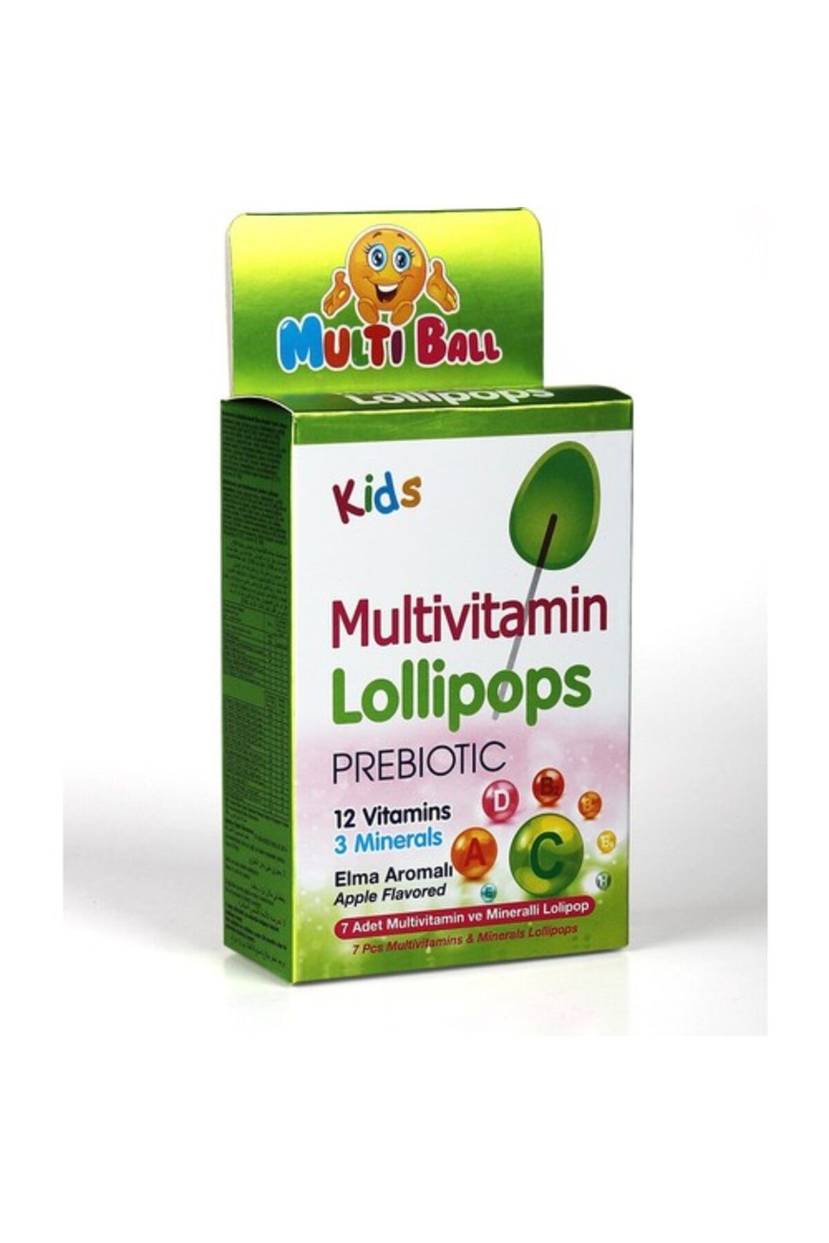 Multiball Kids Multivitamin Lollipop + Prebıotıc