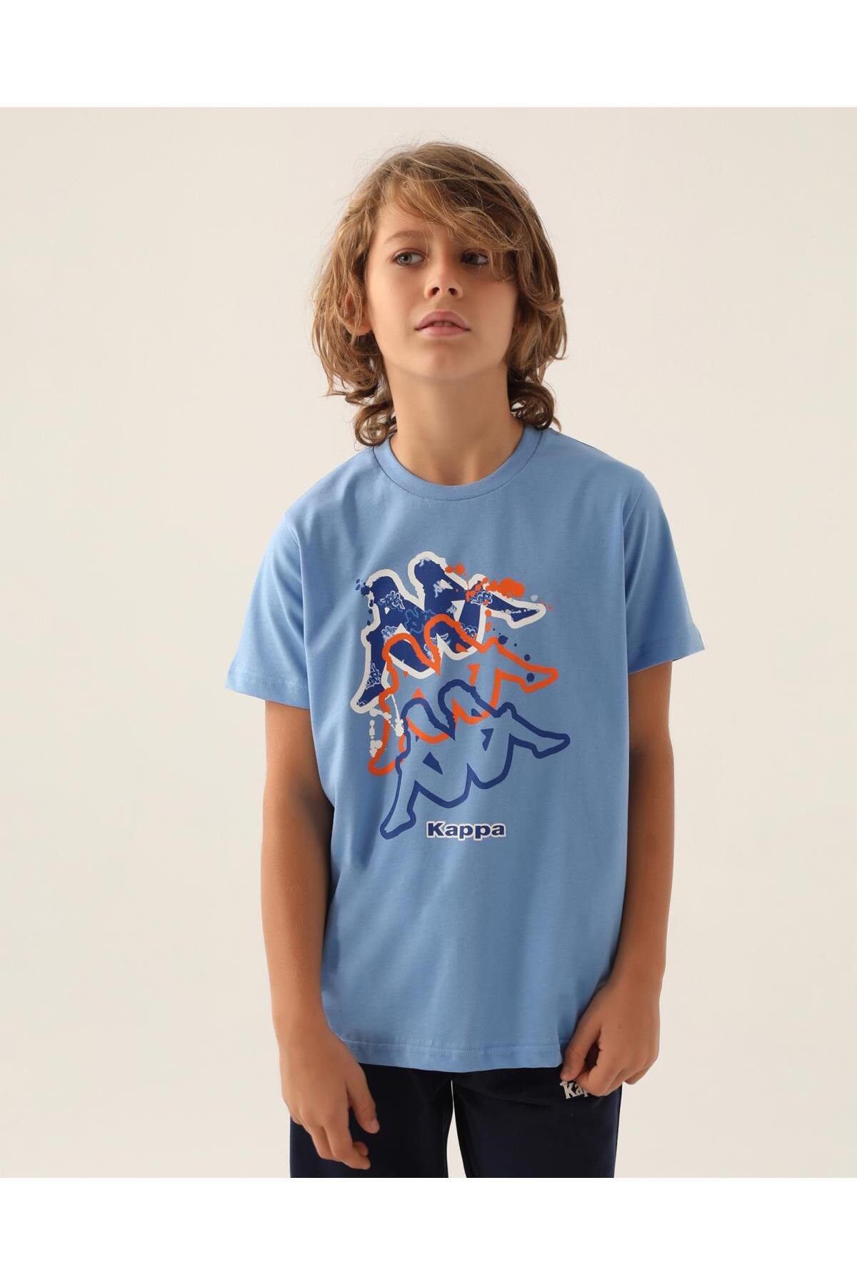 Kappa Logo Coleman Erkek Çocuk Mavi Regular Fit Tişört