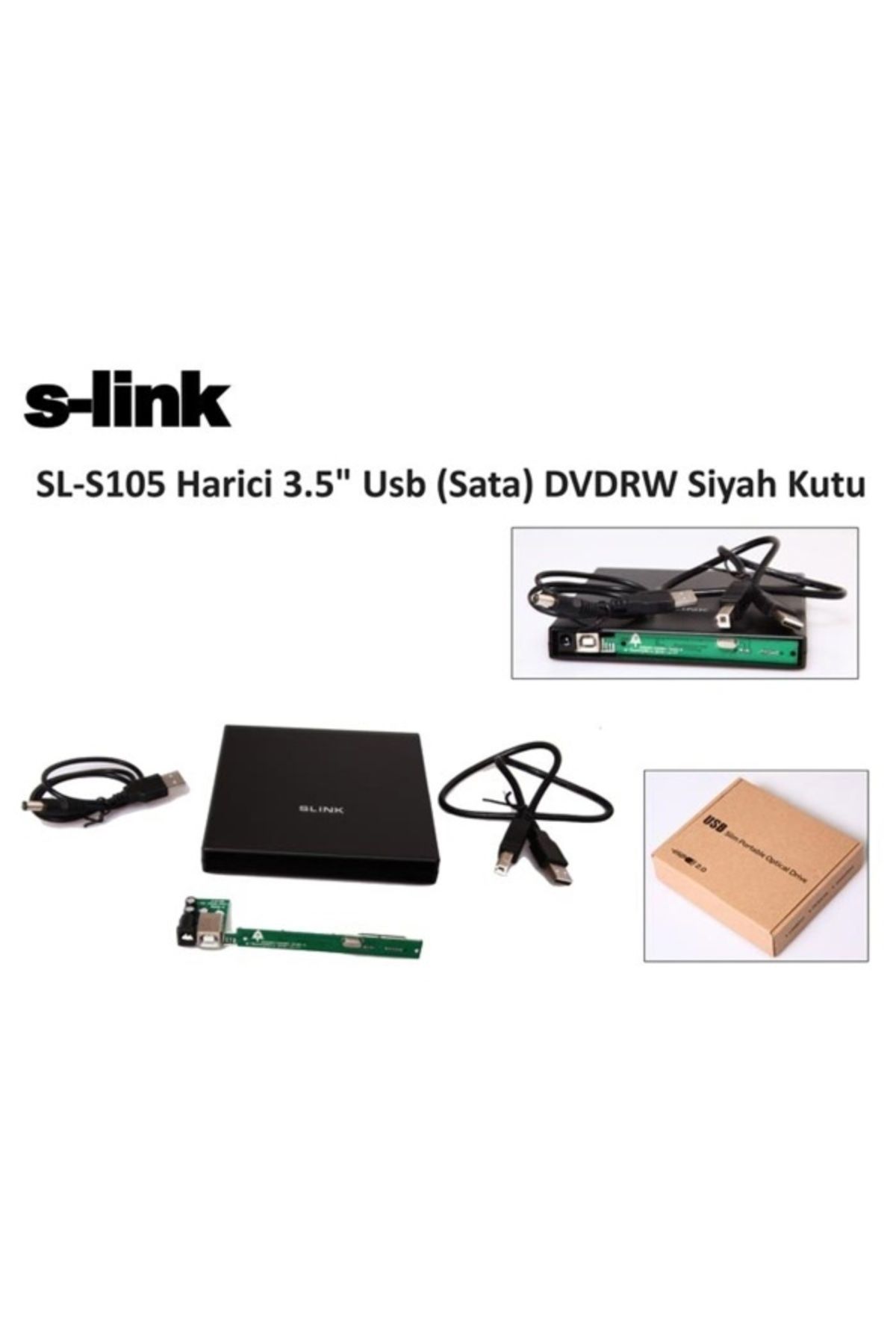 S-Link SL-S105 Usb 2.0 Sata Notebook dvd-rw Kutusu