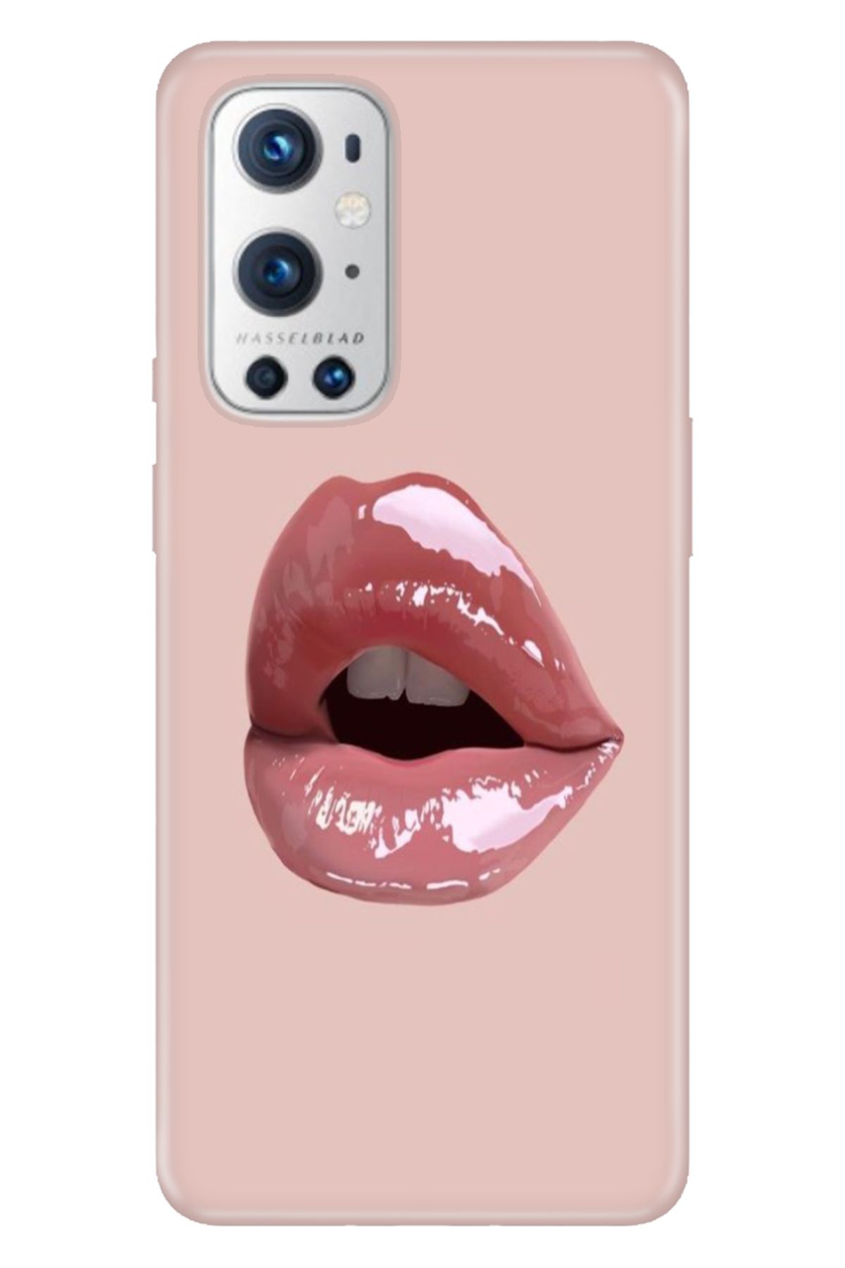 Oneplus 9 Pro Uyumlu Kılıf Resimli Desenli Silikon Lipstick