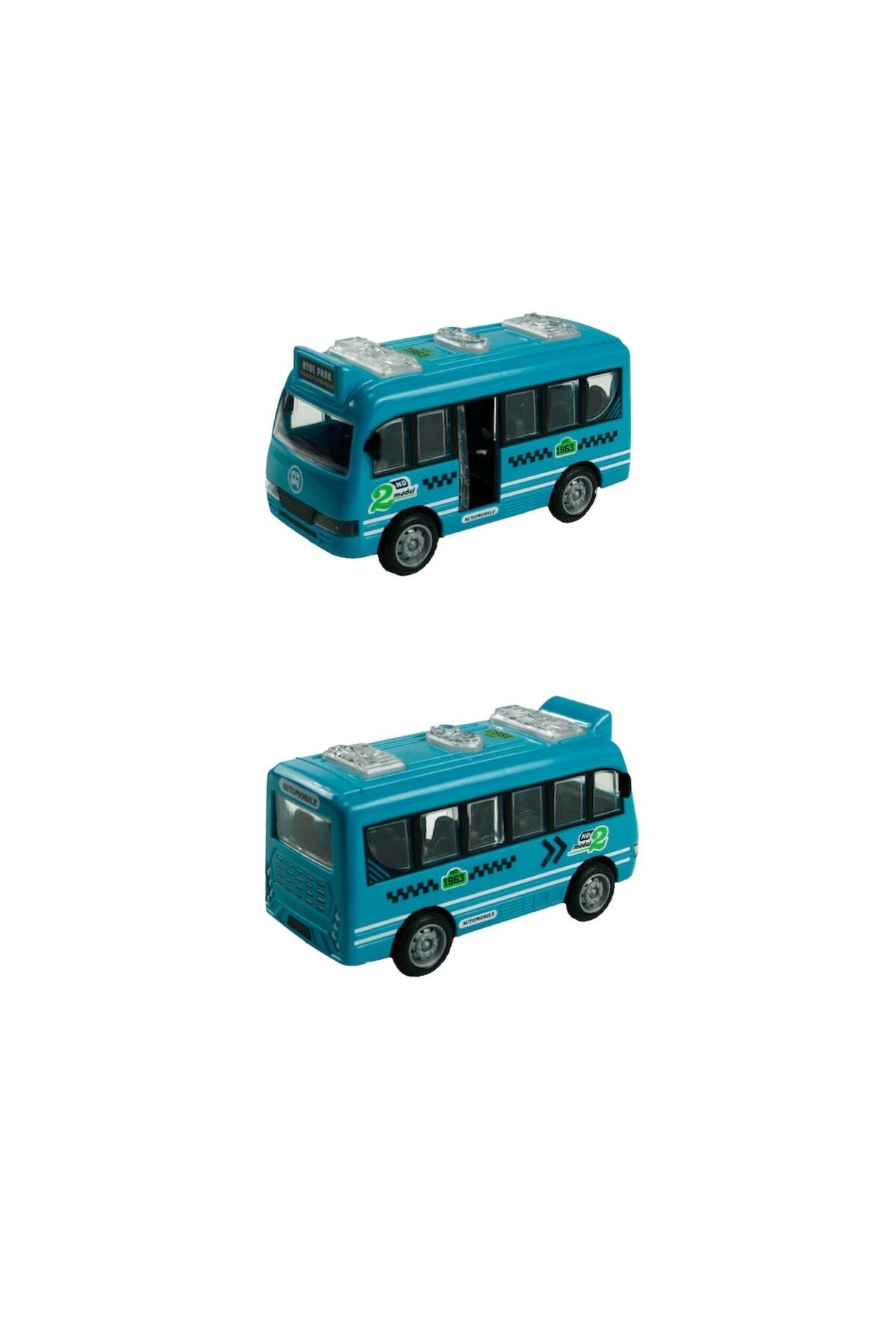 ABC Sürtmeli Renkli Kapıları Açılan Otobüs Mavi