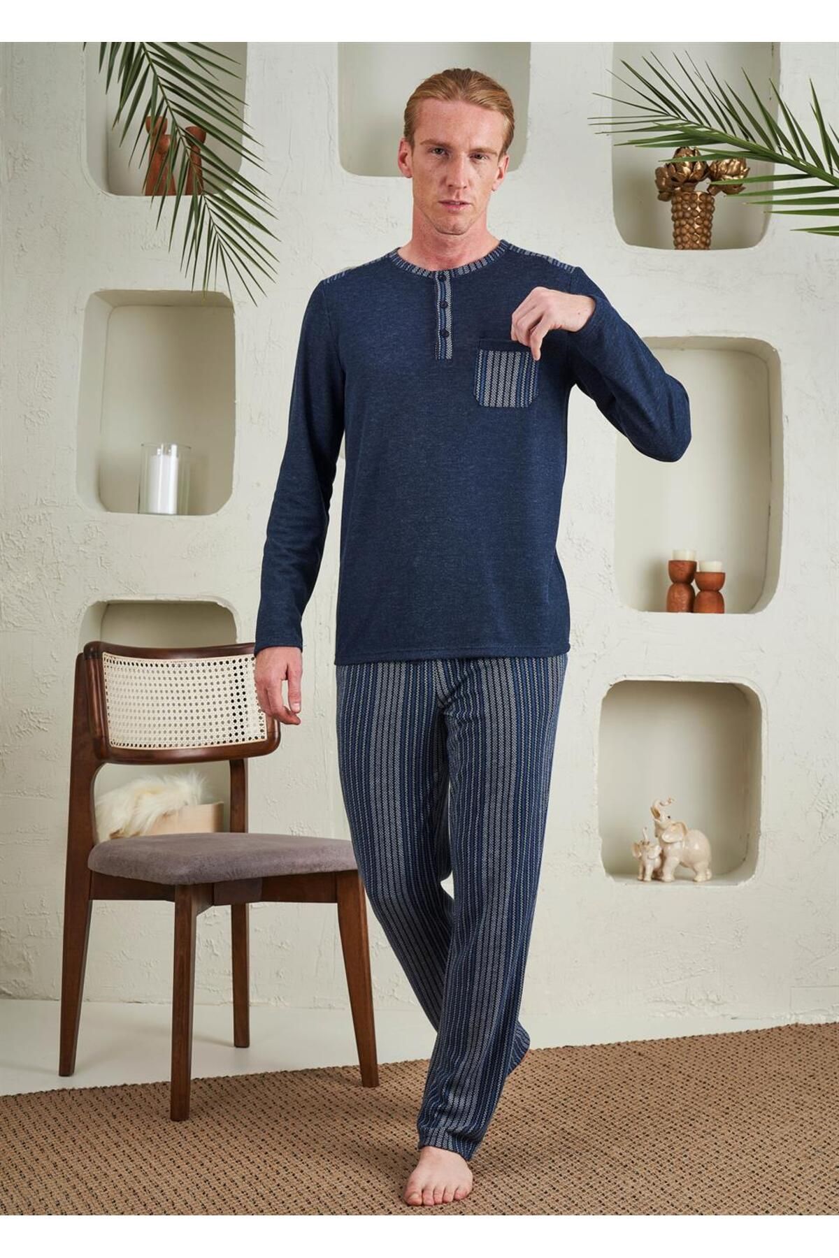 Relax Mode Erkek Termal Pijama Takım - 10735