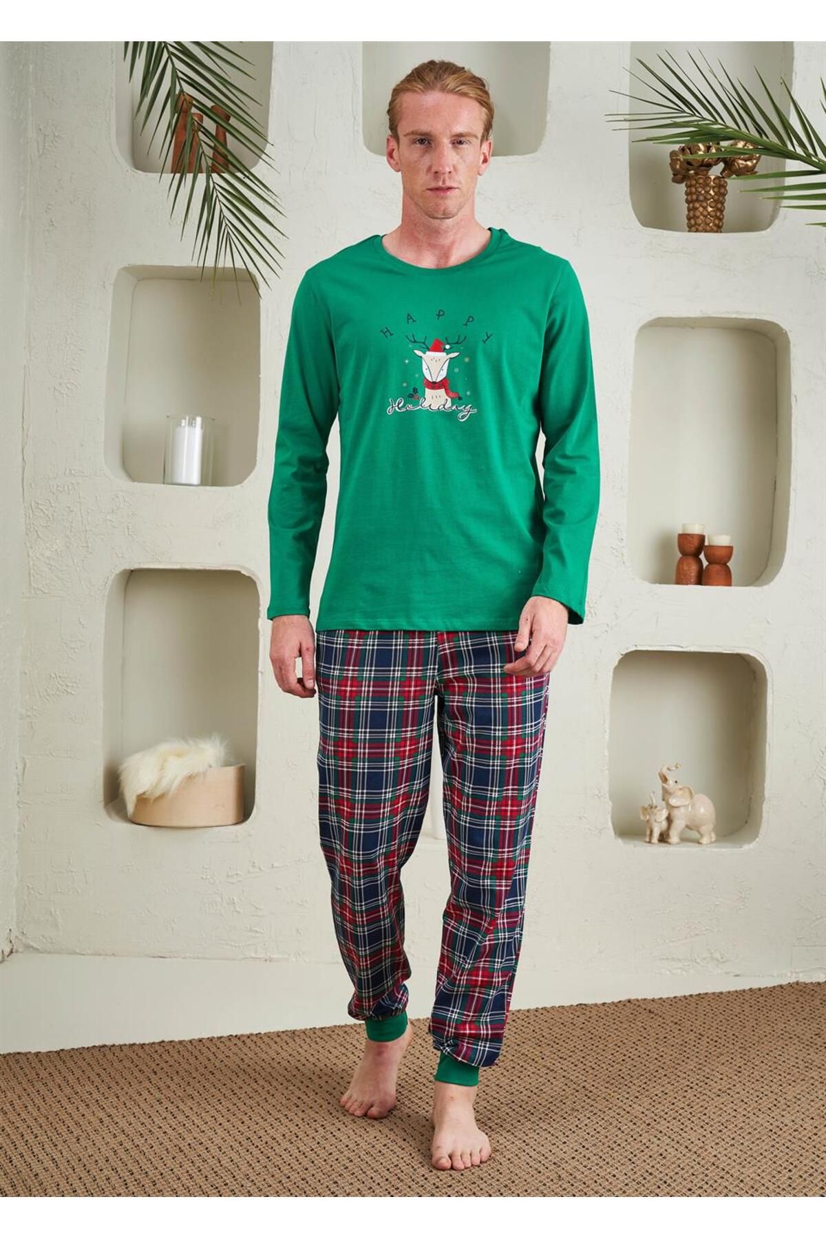 Relax Mode Erkek Penye Pijama Takım - 10752