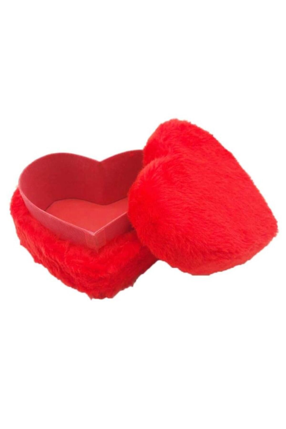 Lizpo Decor Kalpli Peluş Kutu Kırmızı Sevgililer Günü