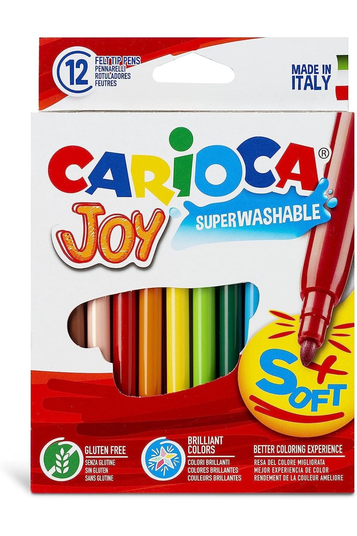 Carioca Joy 12 Renk Yıkanabilir Keçeli Kalem 40614
