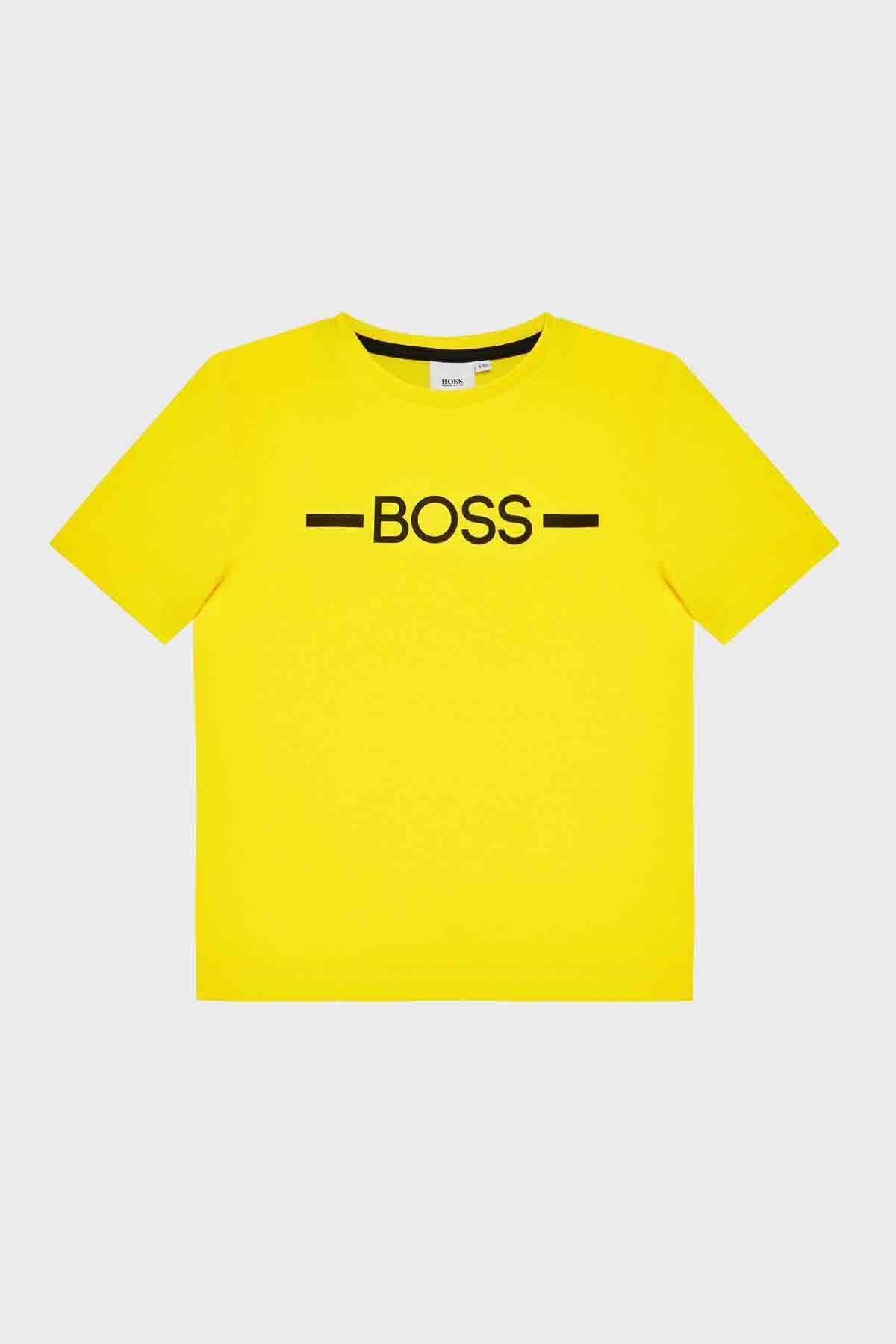 Hugo Boss Pamuklu Bisiklet Yaka Çocuk T Shirt T SHİRT 25G97/553 YELLOW