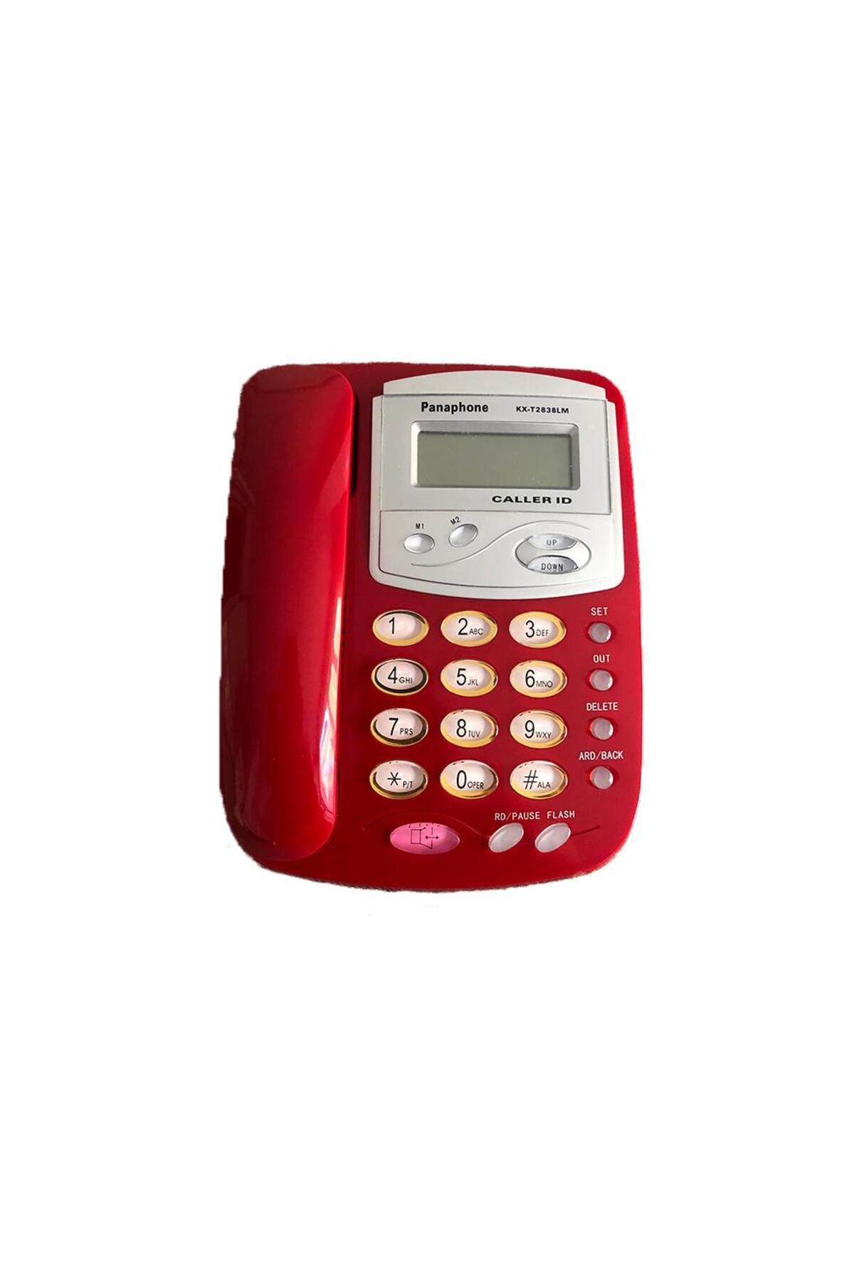 Panaphone Kx-t2838lm Masaüstü Kablolu Ev Telefonu (KIRMIZI)