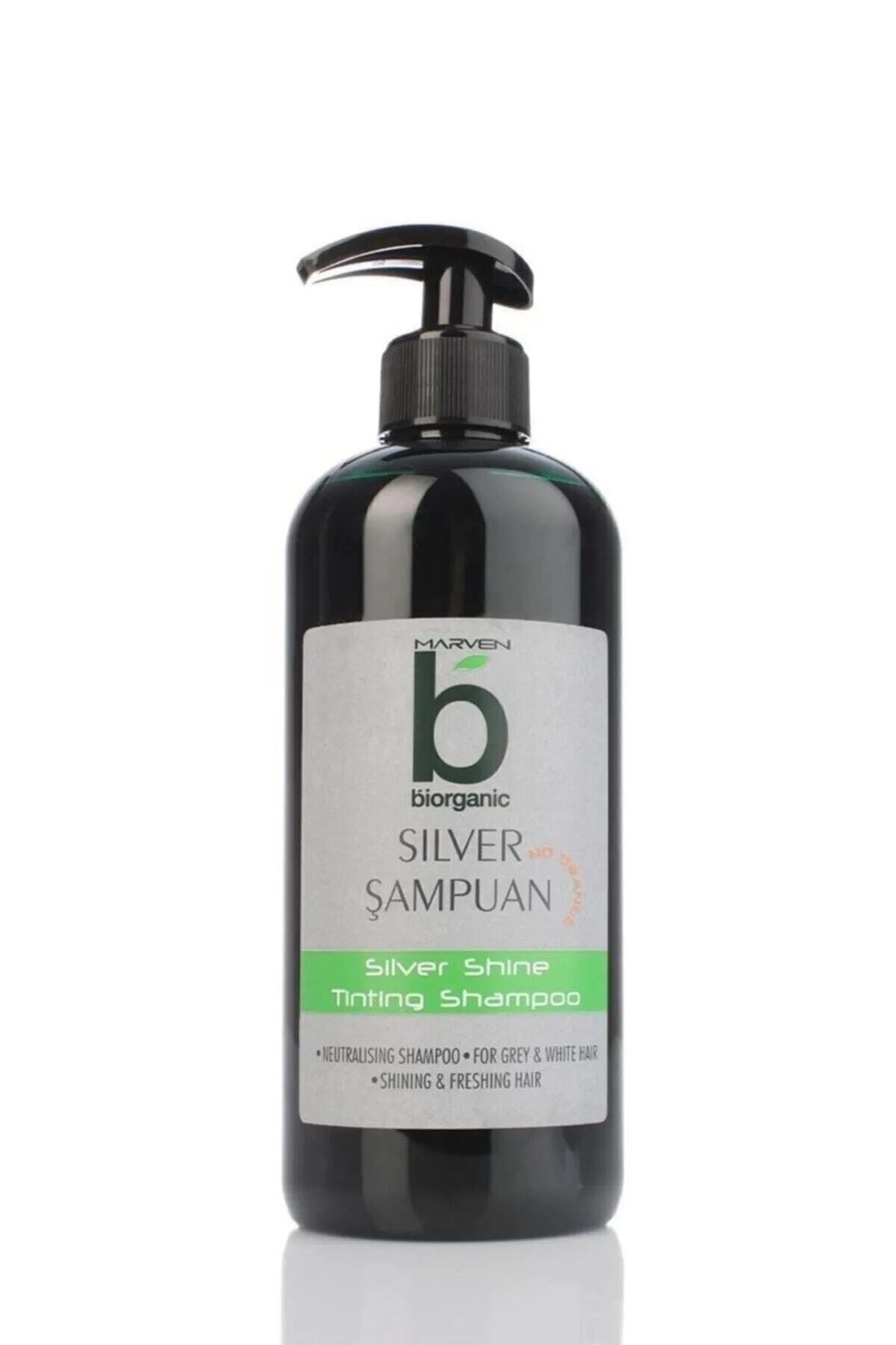 Biorganic Mor (Silver) Gri ve Beyaz Saçlar için Turunculaşma Karşıtı Organic Şampuan 500 Ml/gemsa495-ds45