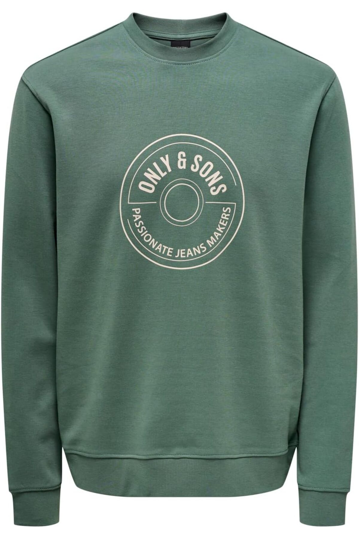 Store ONLY&SONS Erkek ONSLAMER REG INTERLOCK CREW NECK SWEAT Sweatshirt Koyu Yeşil XS