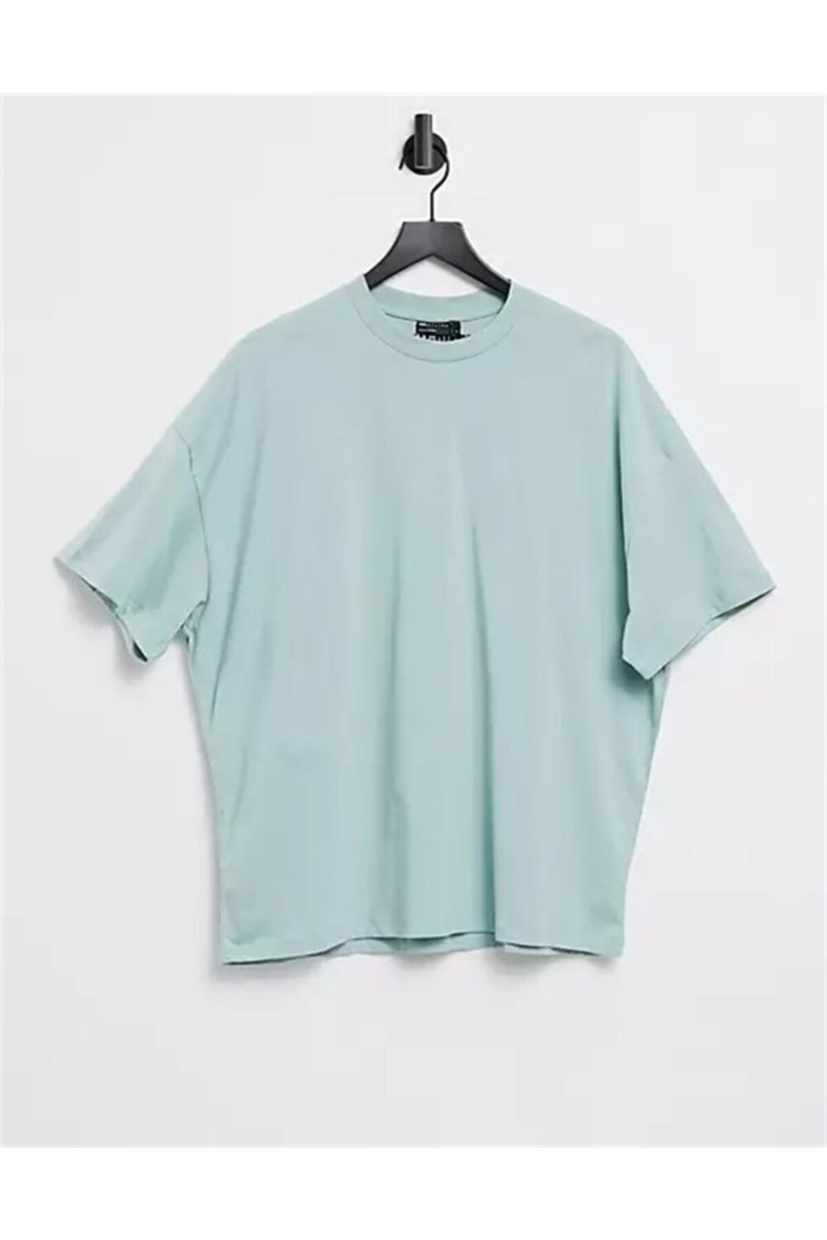 Erkek Mint Yeşili Oversize Unisex Arkası Baskılı T-shirt_1