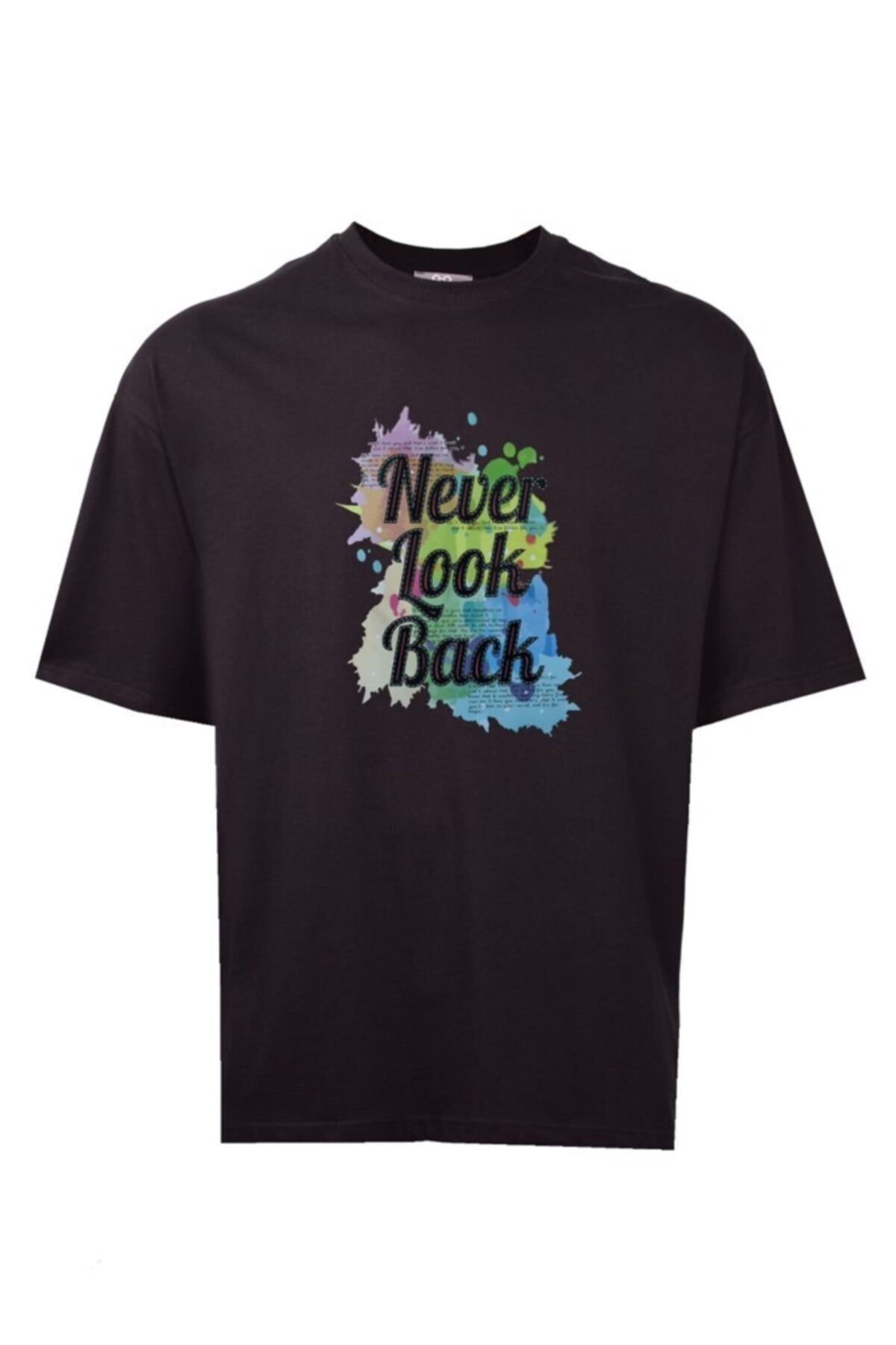 to COSMOS Unisex Tasarım Basic Tshirt Never Look Back Tişört