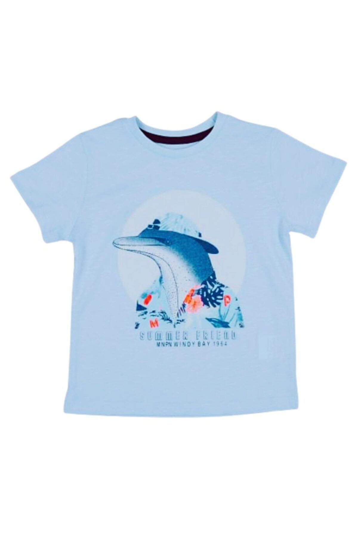 Bebepan Erkek Çocuk Seaside Yunuslu Tshirt Mavi