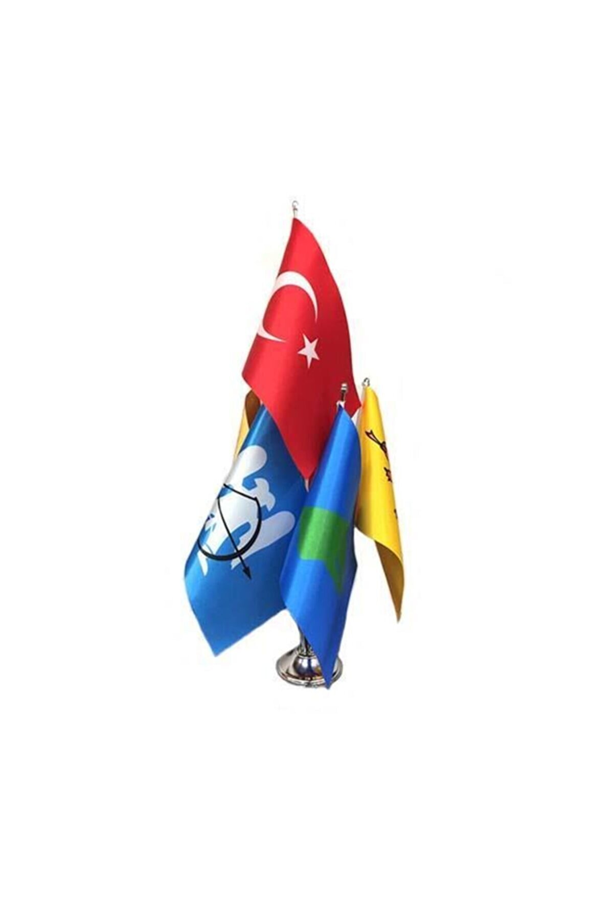 Vatan Bayrak Eski Türk Devletleri Bayrakları - 6'lı Direk + 6 Masa Bayrağı