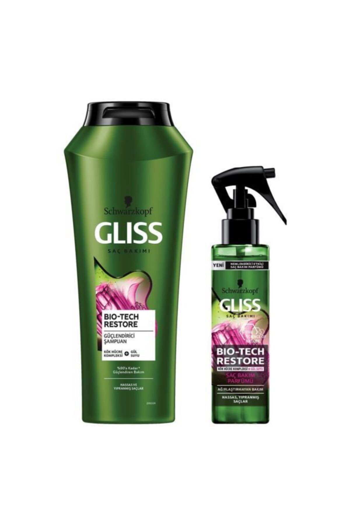 Gliss Bio-tech Restore Güçlendirici Şampuan 500 Ml + Saç Bakım Parfümü 100 Ml