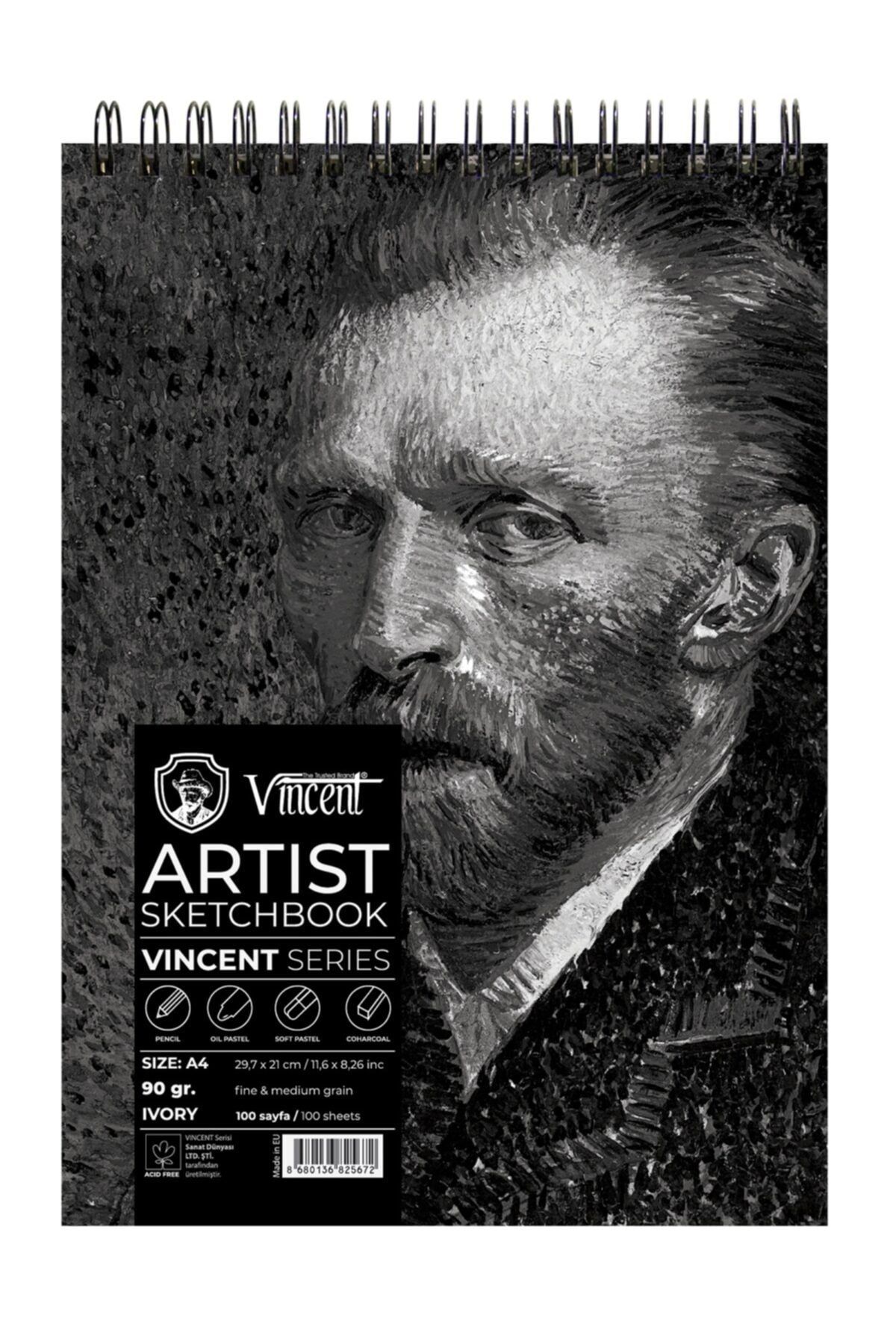 Vincent Vıncent Artıst Sketchbook Ivory 90gr A4 100 Sayfa Eskiz Defteri