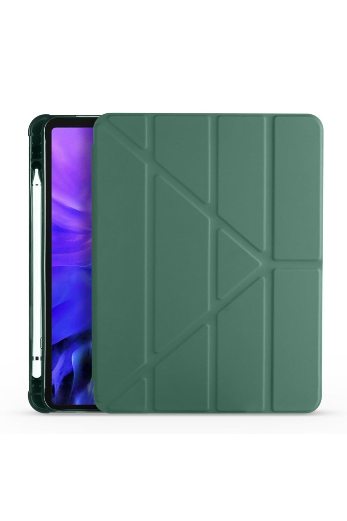 AktarMobile Ipad Pro 11 2021 3. Nesil Kılıf Kalem Bölmeli Premium Smart Standlı Tablet Kılıfı