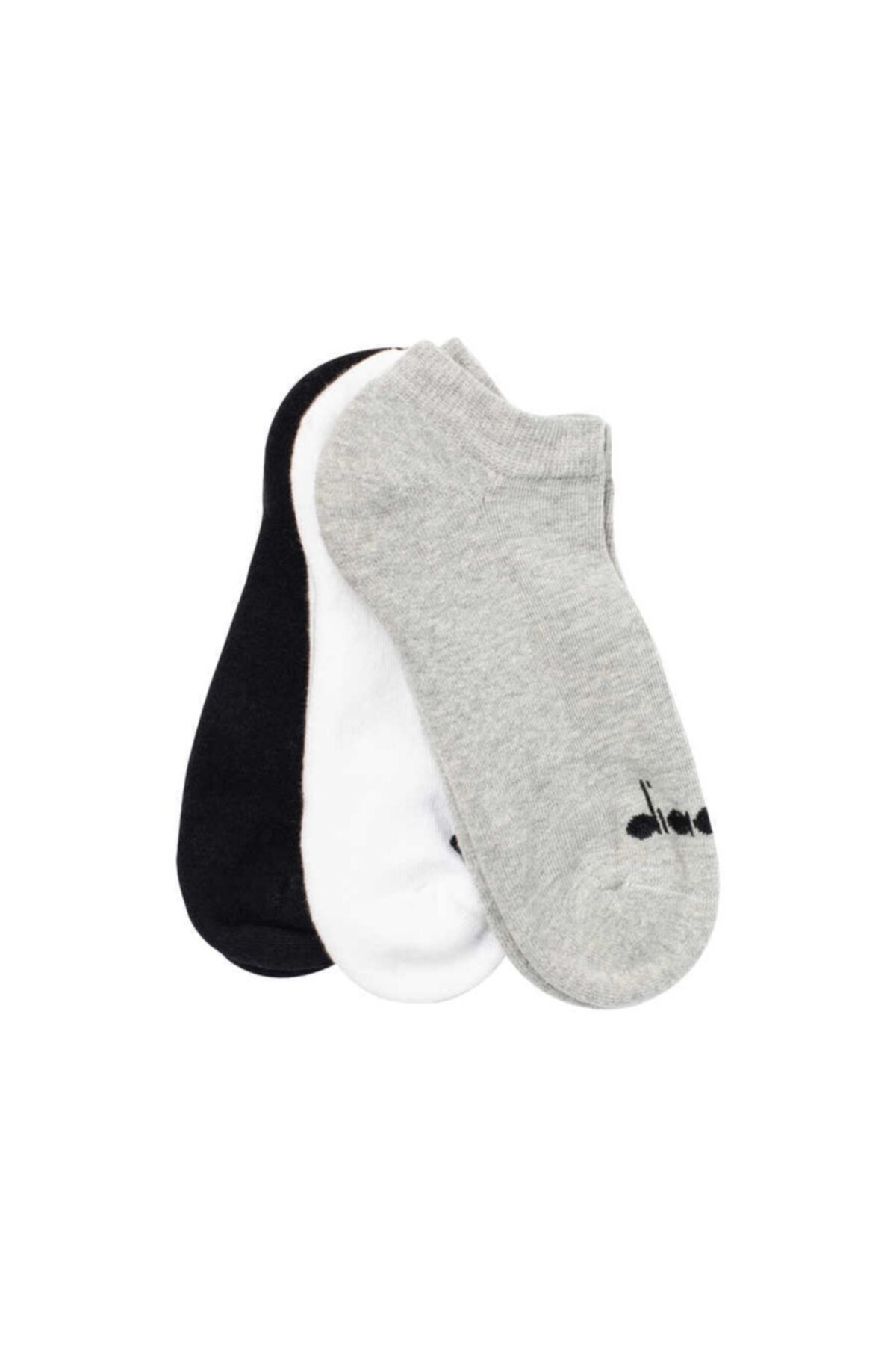 Diadora 3 Pack Ankle Socks M Siyah Beyaz Gri Erkek 3lü Çorap - D202532-975