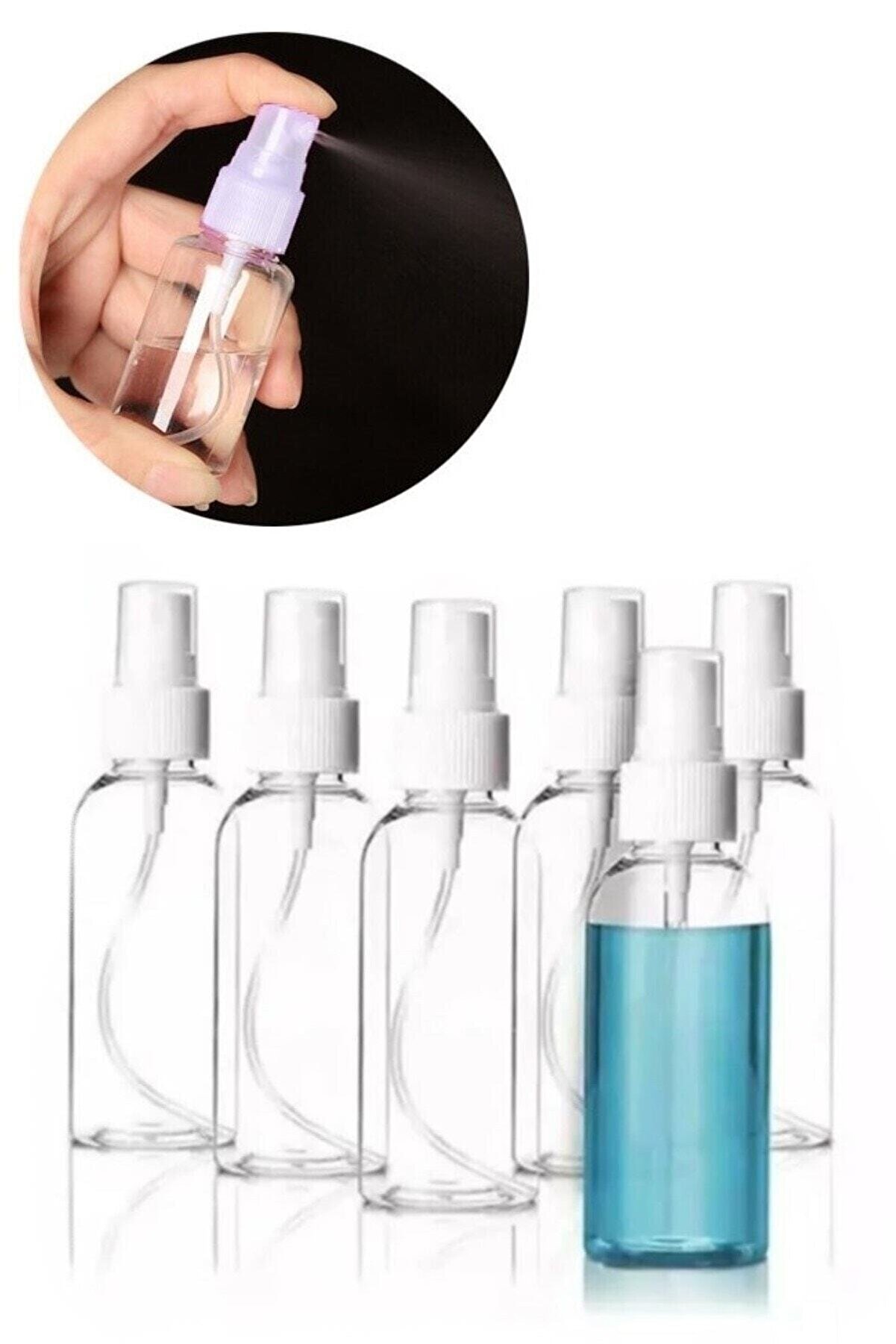 Hyd Fısfıs Sprey Kapaklı Seyahat Cep Çanta Dezenfektan Parfüm Şişesi 10 Adet 50 ml
