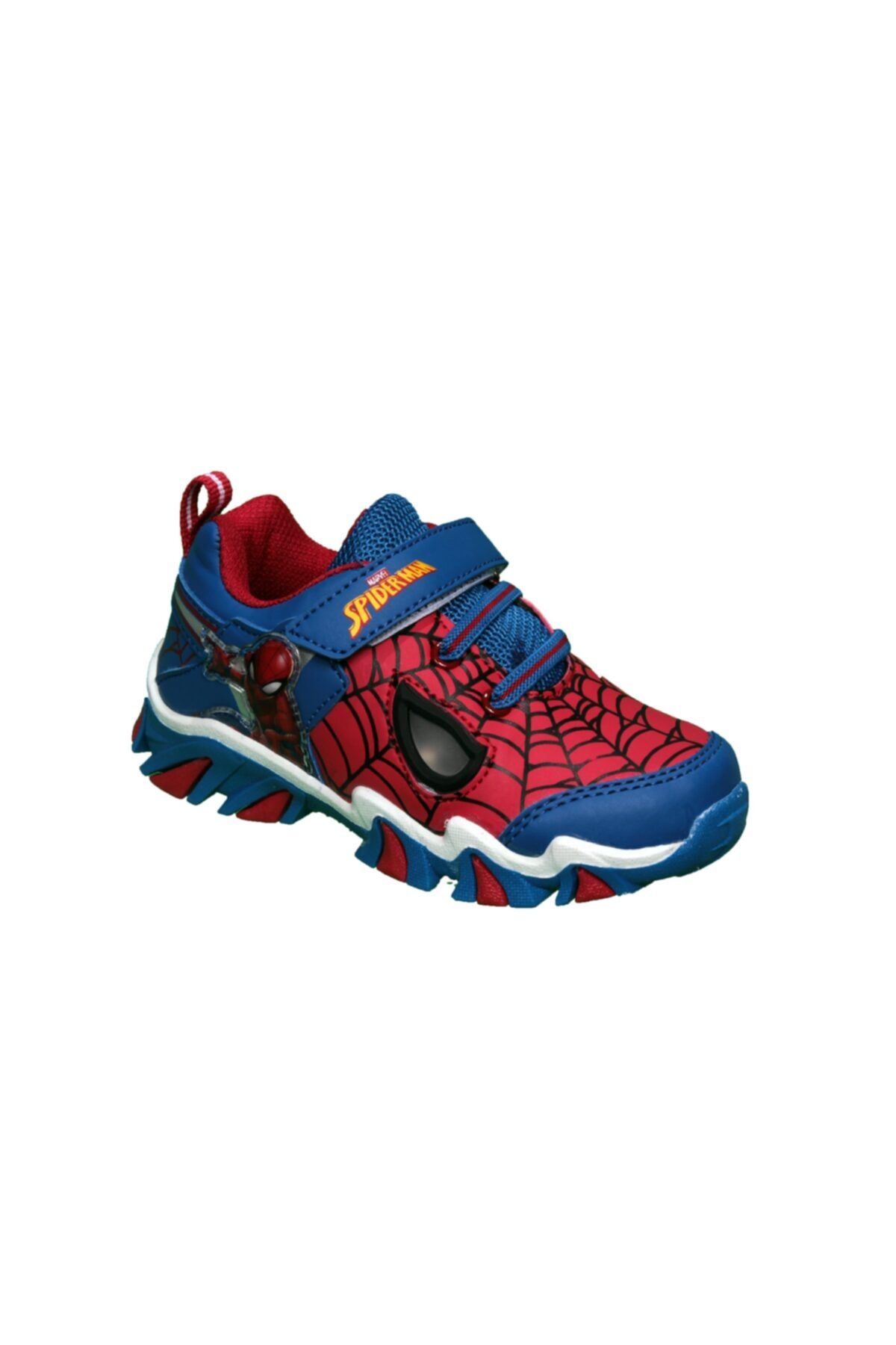 Spiderman Erkek Çocuk Mavi Işıklı Spor Ayakkabı 9p 91,masko