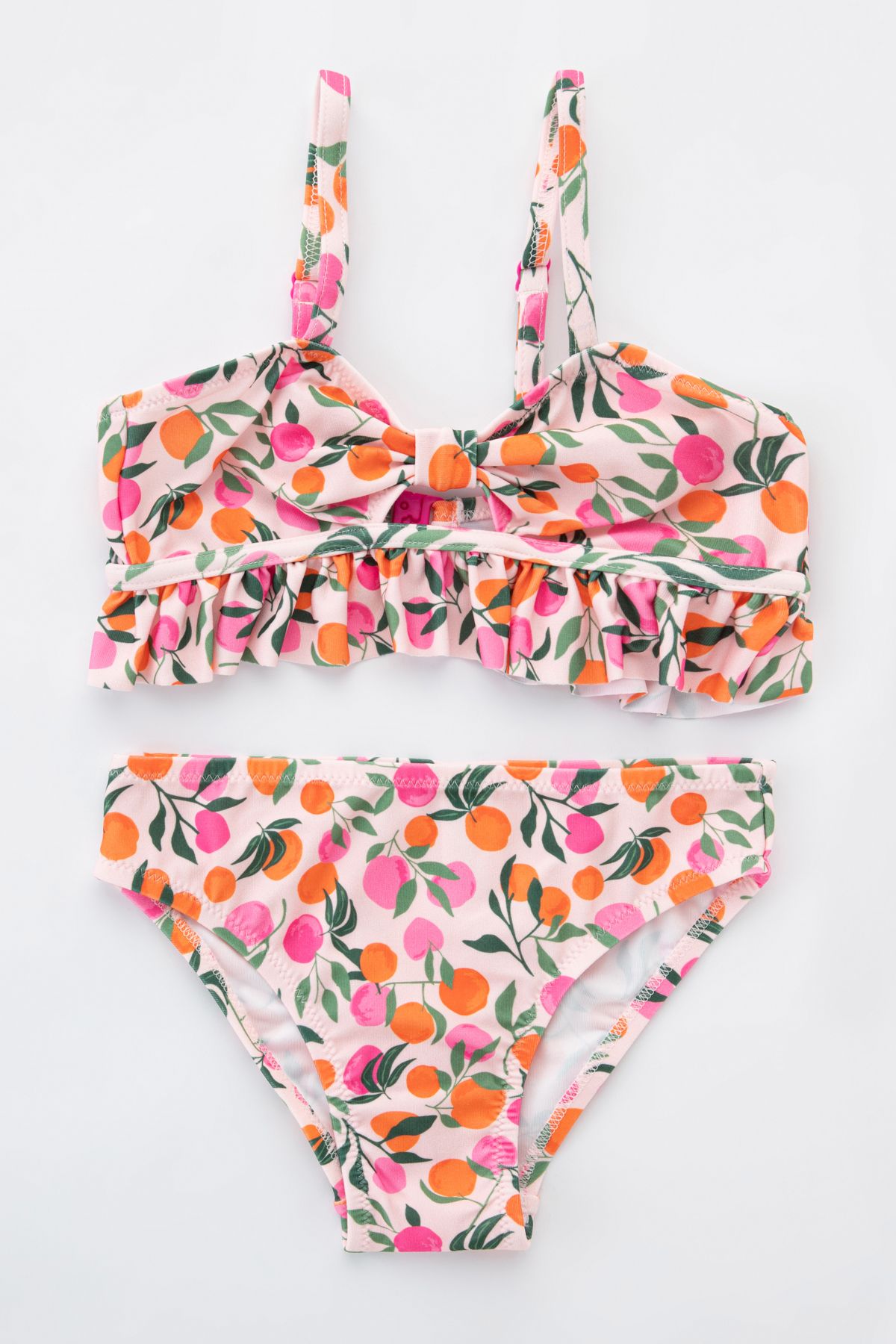 Penti Çok Renkli Kız Çocuk Orange Frill Bikini Takımı