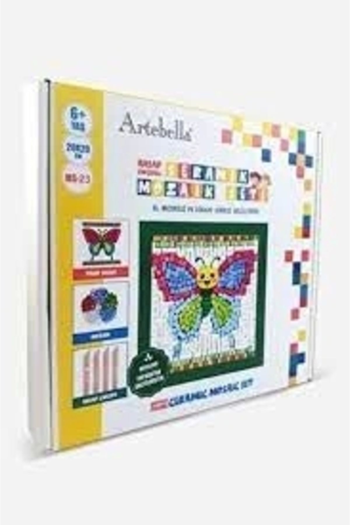 Artebella 23 I Çocuk Ahşap Çerçeveli Seramik Mozaik Set 20x20 Cm