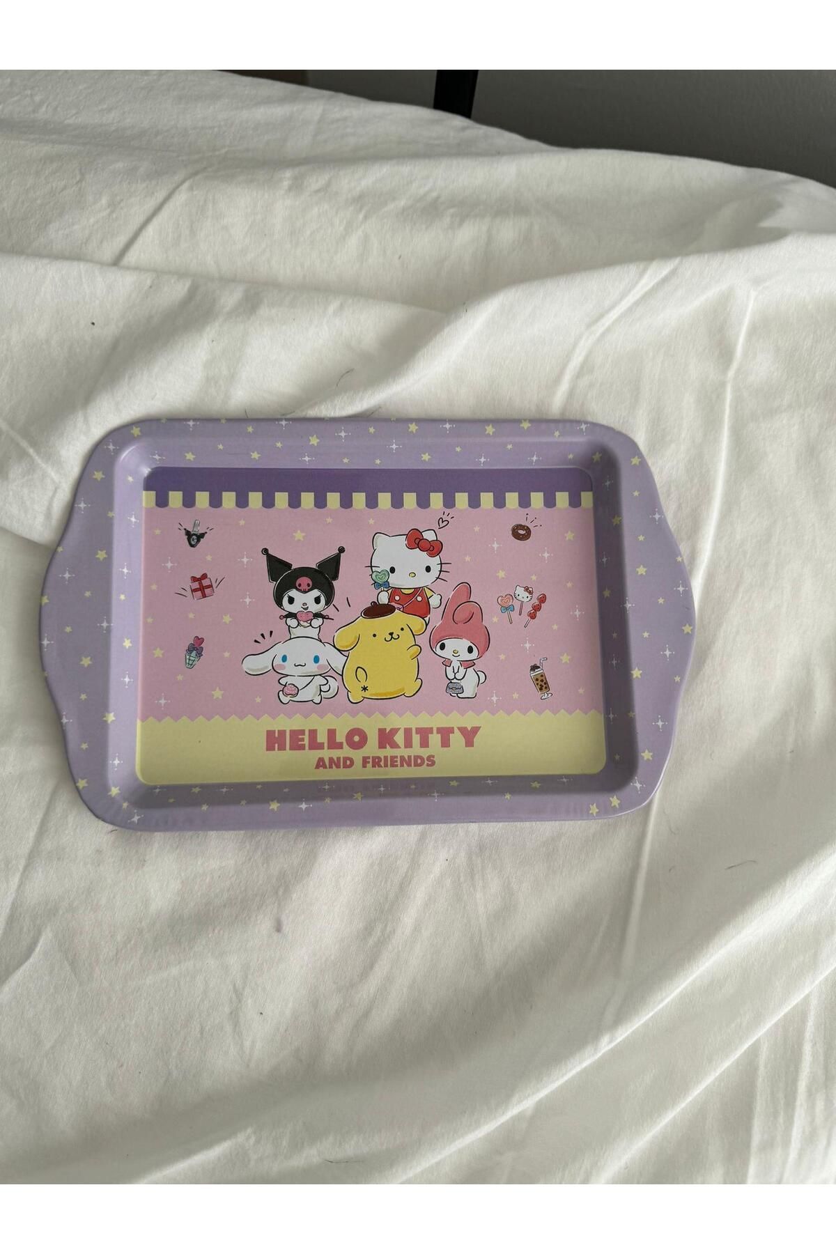 Planet Butik Hello Kitty and Friends Mor Lisanslı Mini Tepsi