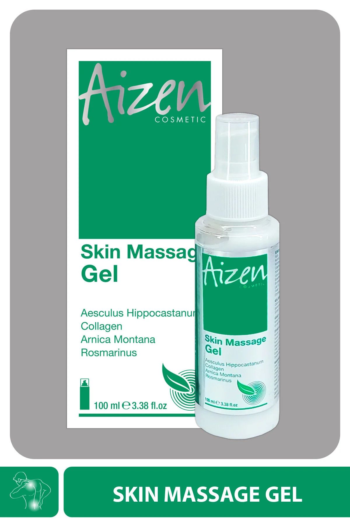 Aizen Ardıç Yağlı Masasj Kremi Skin Massage Gel - Bel - Boyun - Dizler - Tüm Vücut - 100 ml
