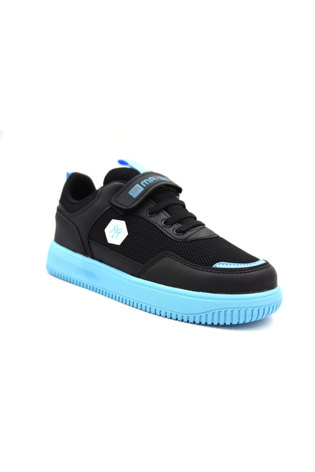 Prego (Ray-Max) Cırtlı Çocuk Spor Ayakkabı SİYAH mavi