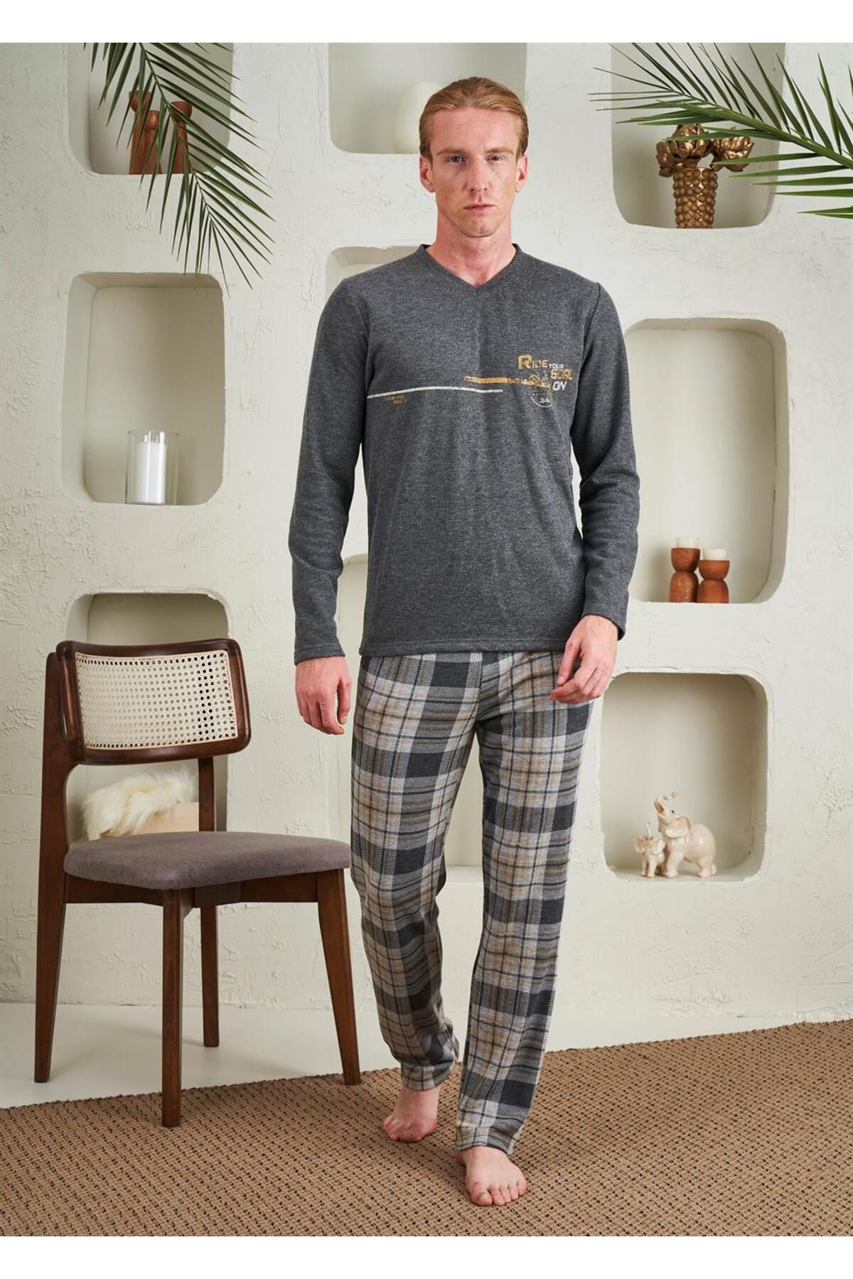 Relax Mode Erkek Termal Pijama Takım - 10734