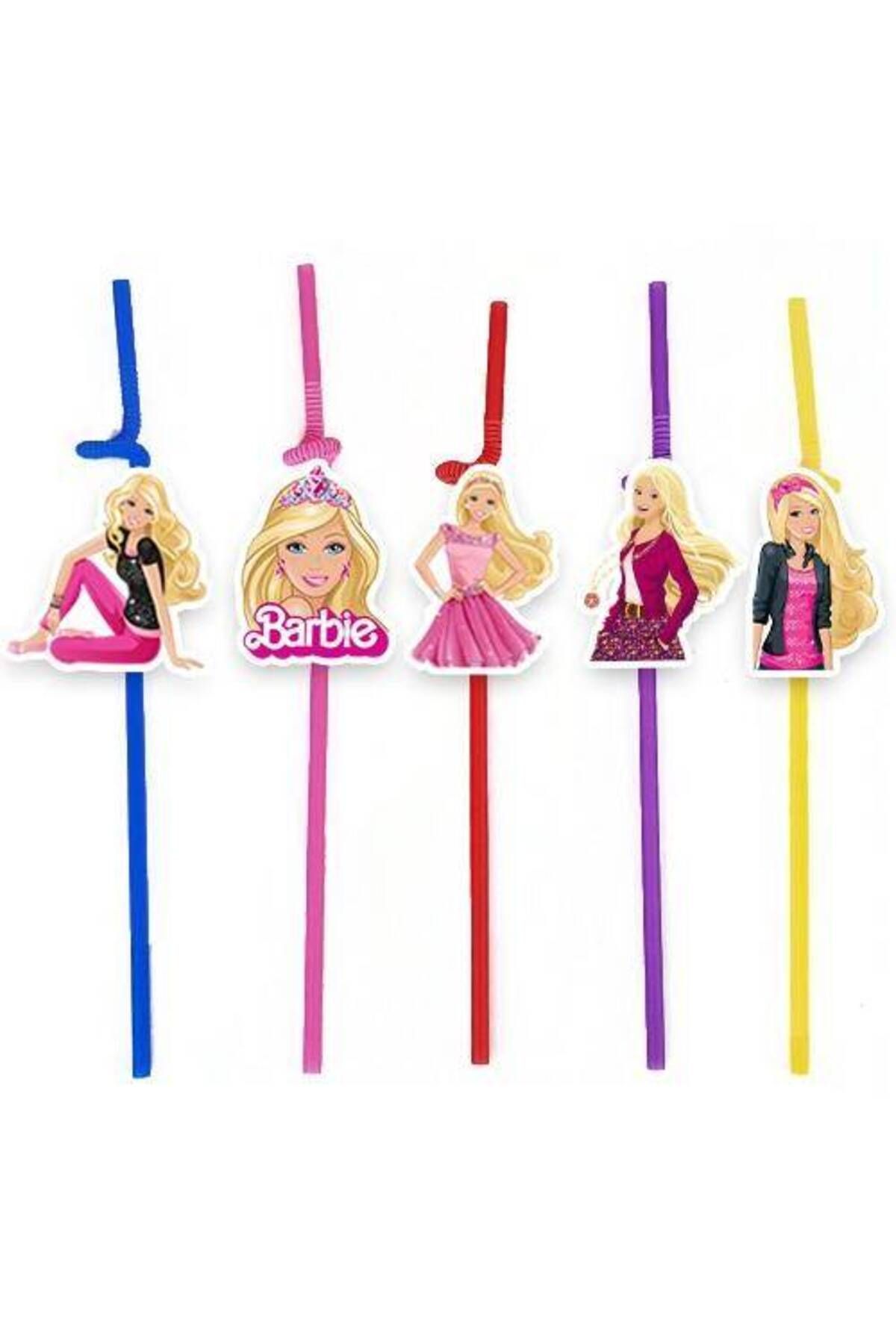 Parti Dükkanım Barbie Artistik Pipet 10 Adet