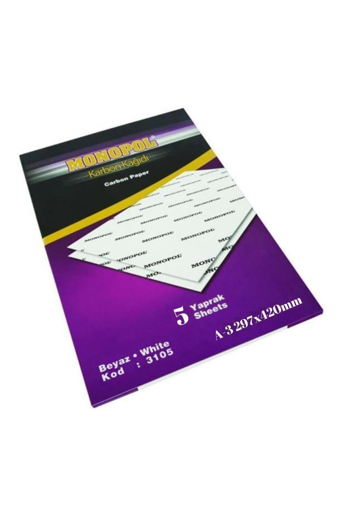 Monopol Karbon Kağıdı A3 5 Adet 1 Paket Karbon Kağıdı Renk Seçeneği A-3 5 Adet 1 Paket