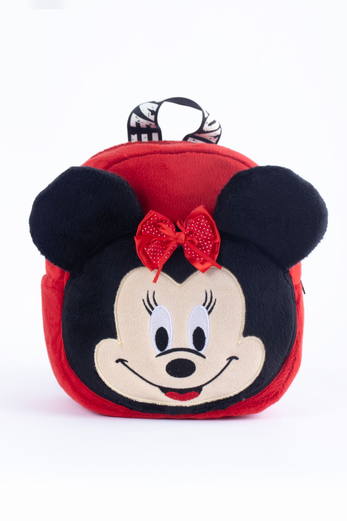 KidHug Minnie Mouse Çocuk Çantası Premium Nakışlı & Sırt Çantası At Tüyü Kumaş Çocuk Çantası |0-8 Yaş|