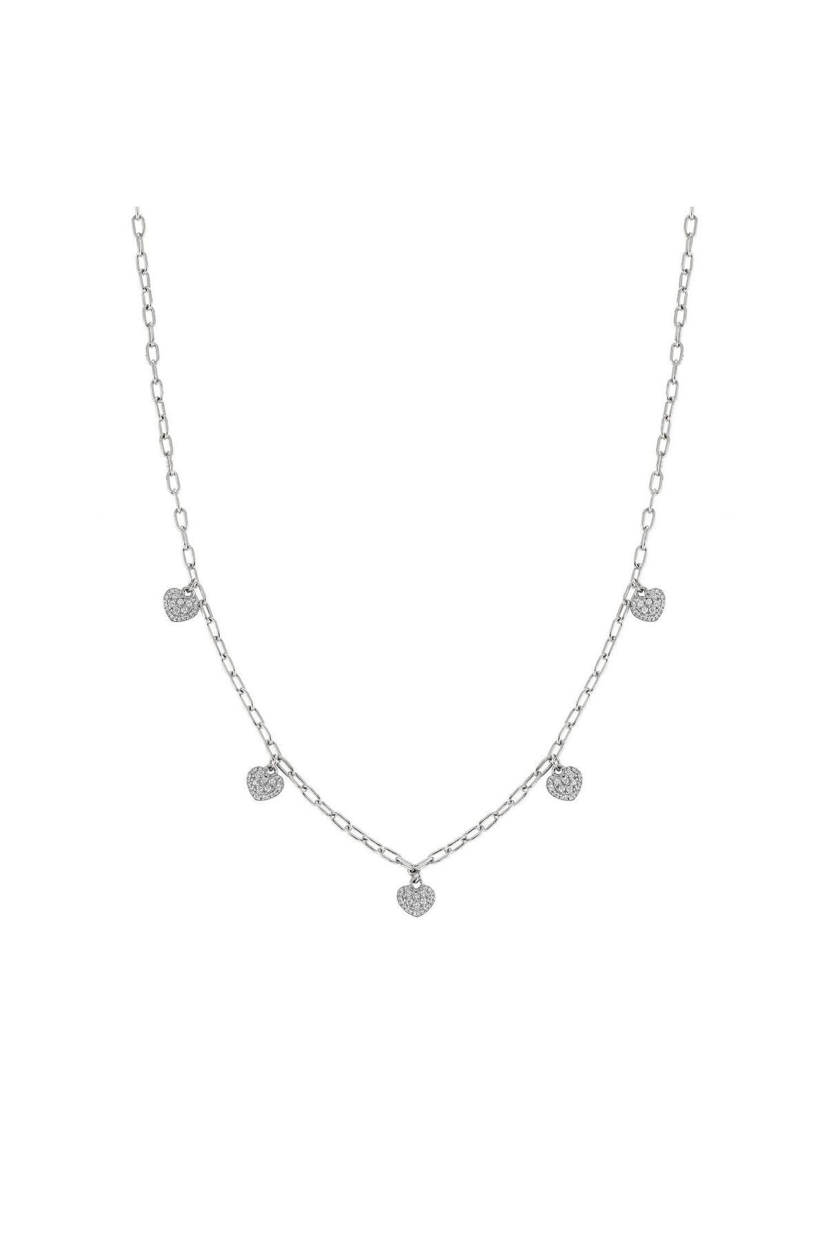 NOMİNATİON Easychıc Necklace Ed, Love In 925 Silver And Cubic Zirconia (rıch) (023_silver Whıte Heart)
