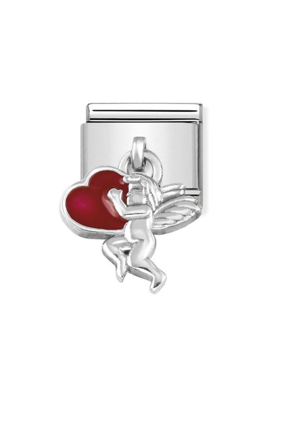 NOMİNATİON Composable Classic Charms Steel, 925 Silver And Enamel (08_angel With Heart)