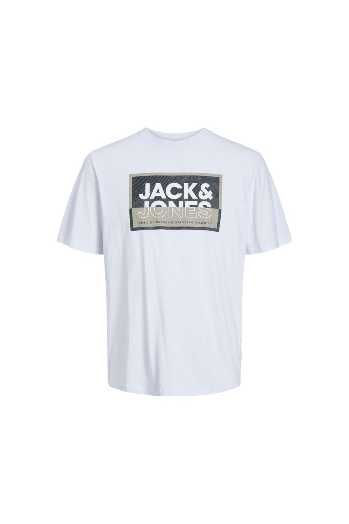 Jack & Jones Jack&jones Logan Erkek Beyaz Bisiklet Yaka Tişört