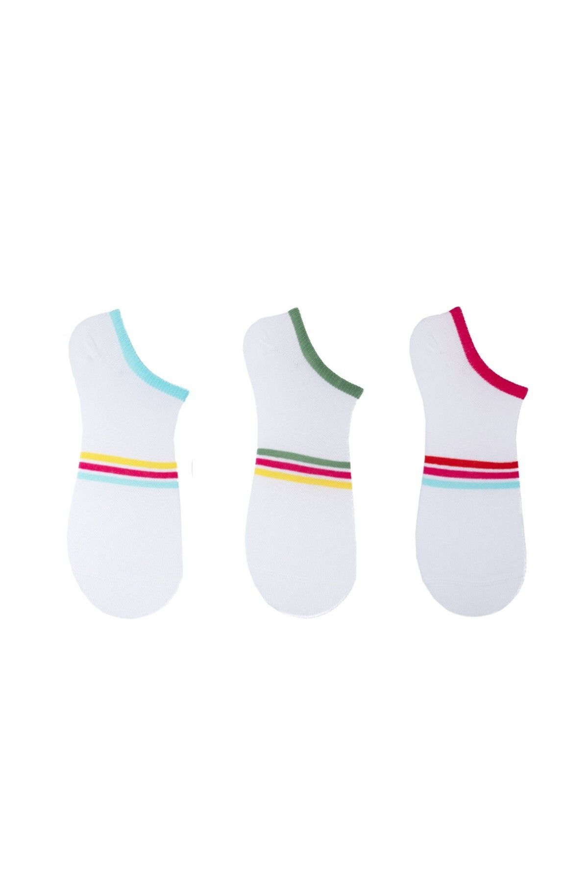 The Socks Company Patik Beyaz Kadın 3'lü Çorap 23sdcr170p