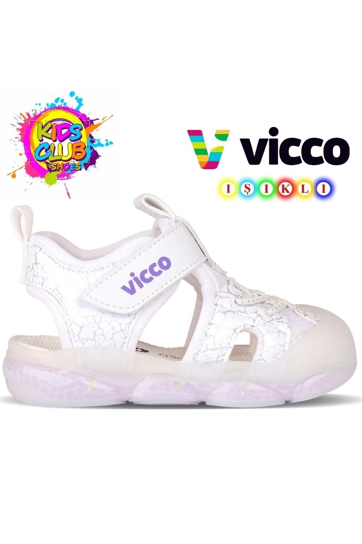 Kids Club Shoes Vicco Monrovia İlk Adım Bebek Ortopedik Çocuk Spor Sandalet BEYAZ