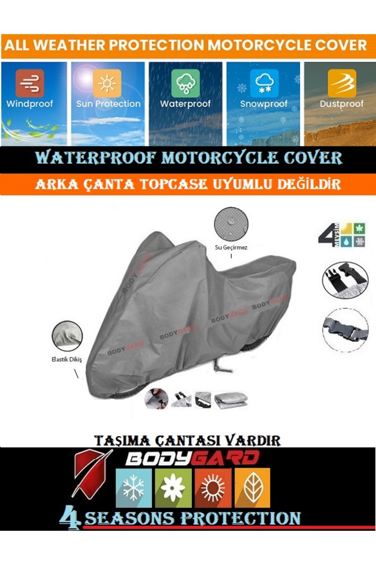 BODYGARD YAMAHA X-Max 250 MomoDesign Motosiklet Brandası,Branda,Örtü