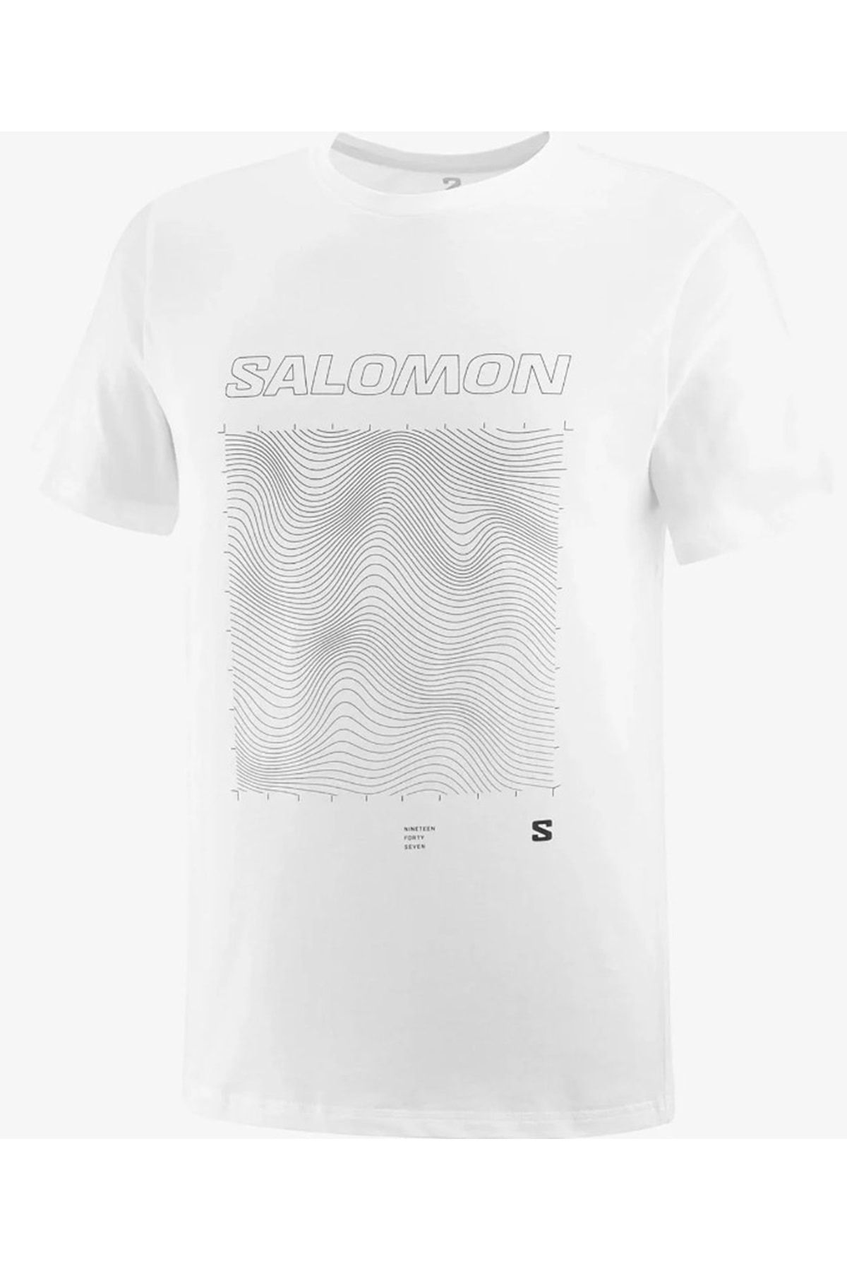 Salomon LC2219200 Graphic SS Tee Tişört Erkek T-Shirt BEYAZ