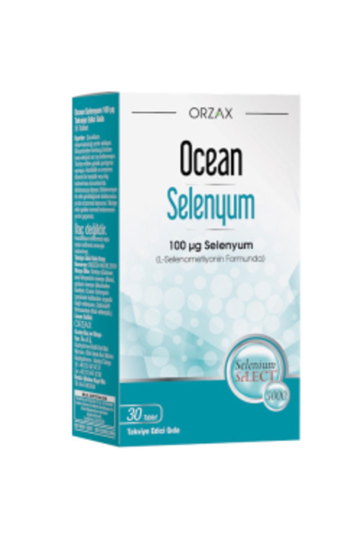 Orzax Ocean Selenyum 100 Mcg 30 Selenyum Takviyesi ( 1 ADET )